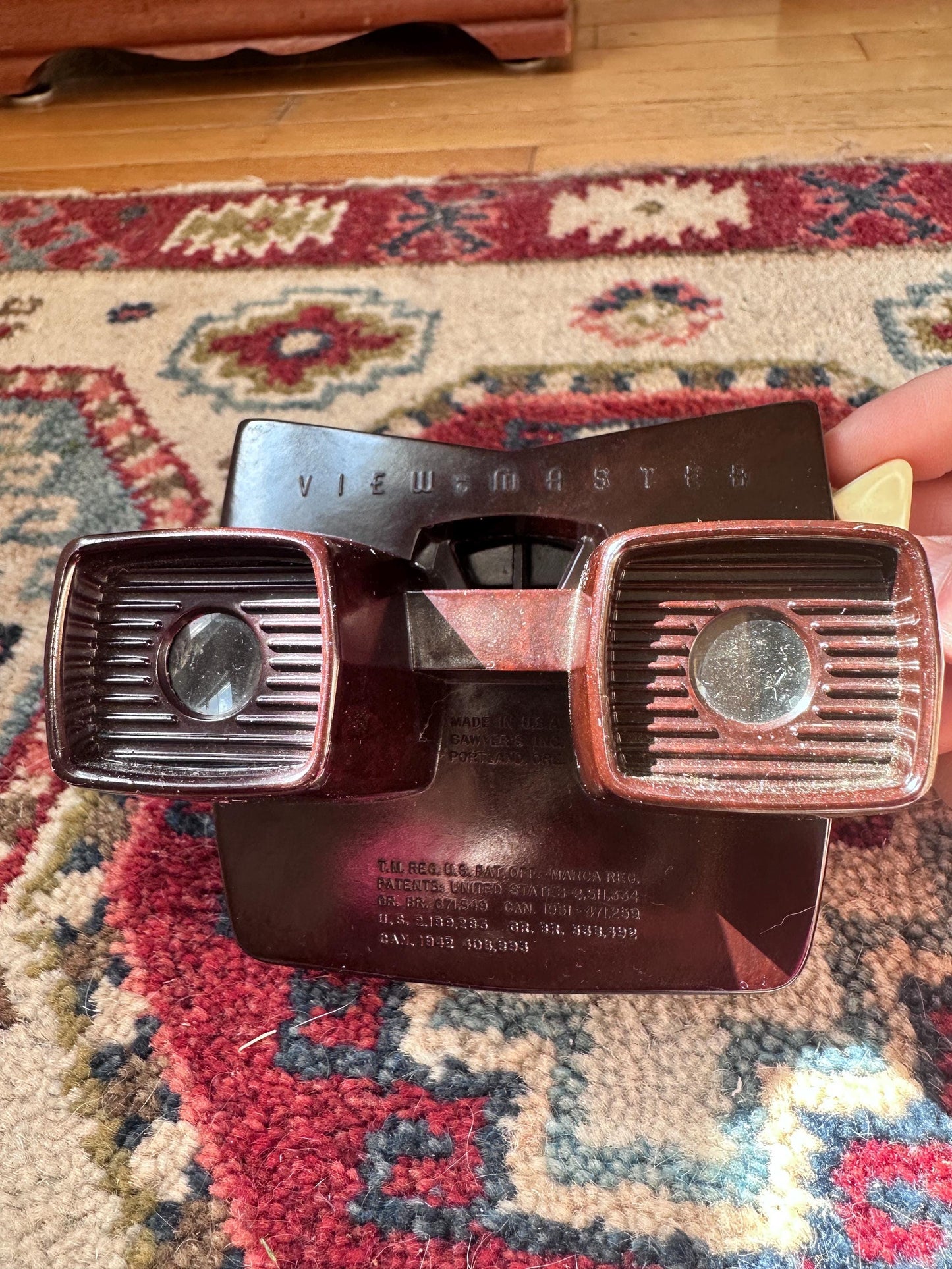 Sawyer VIEW-MASTER Stereoscope | Brown Bakelite | Portland Oregon | With Original Box Bottom