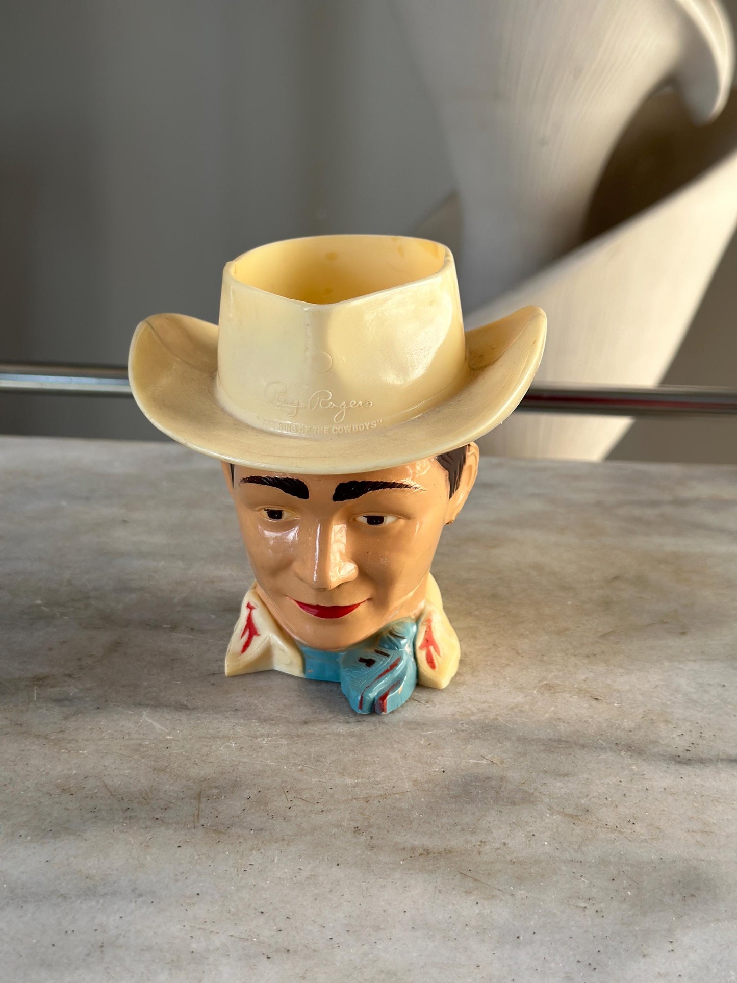 Vintage Roy Rogers Plastic Cup, 1950s King of Cowboys Mug, TV Memorabilia