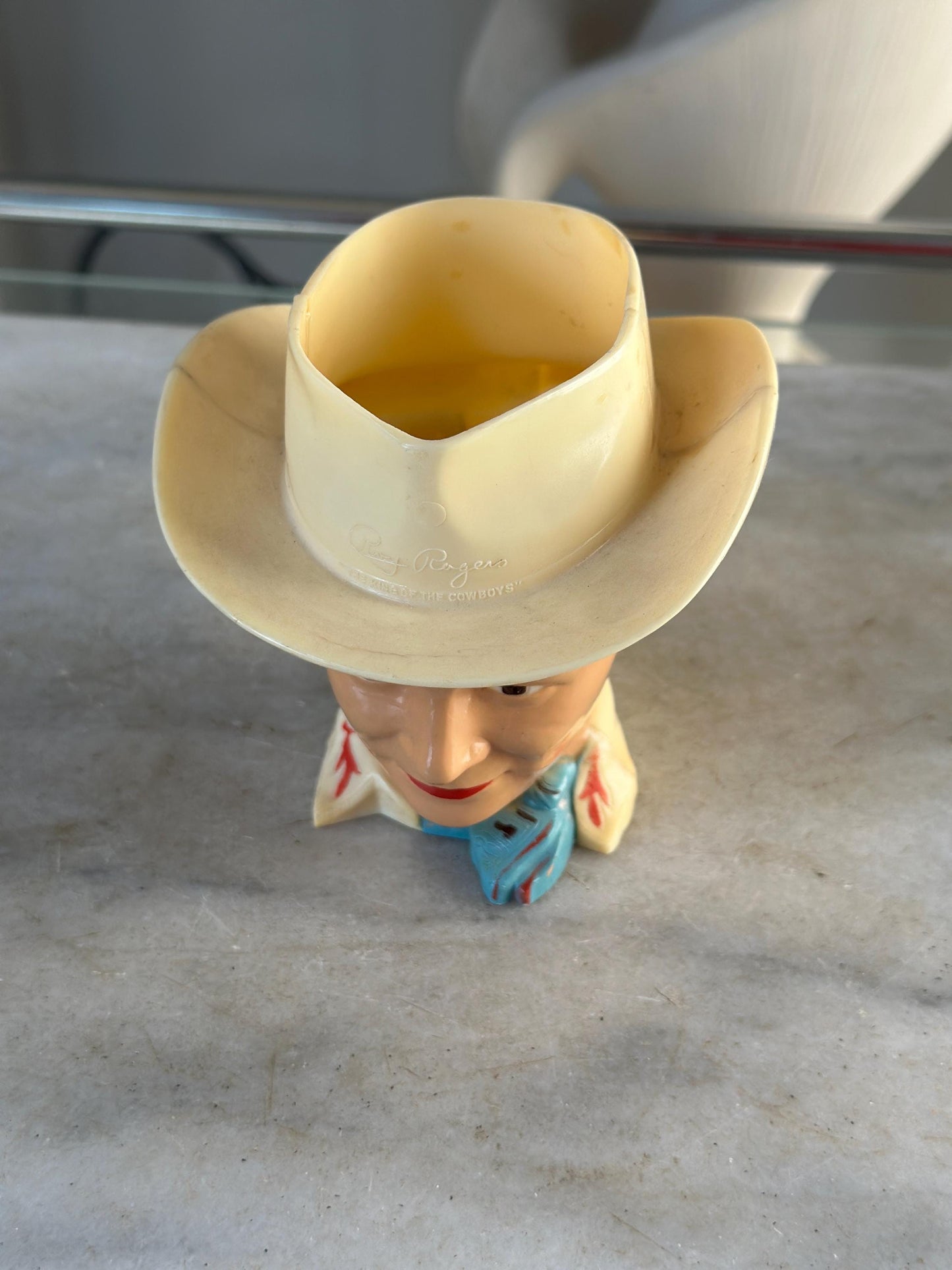 Vintage Roy Rogers Plastic Cup, 1950s King of Cowboys Mug, TV Memorabilia