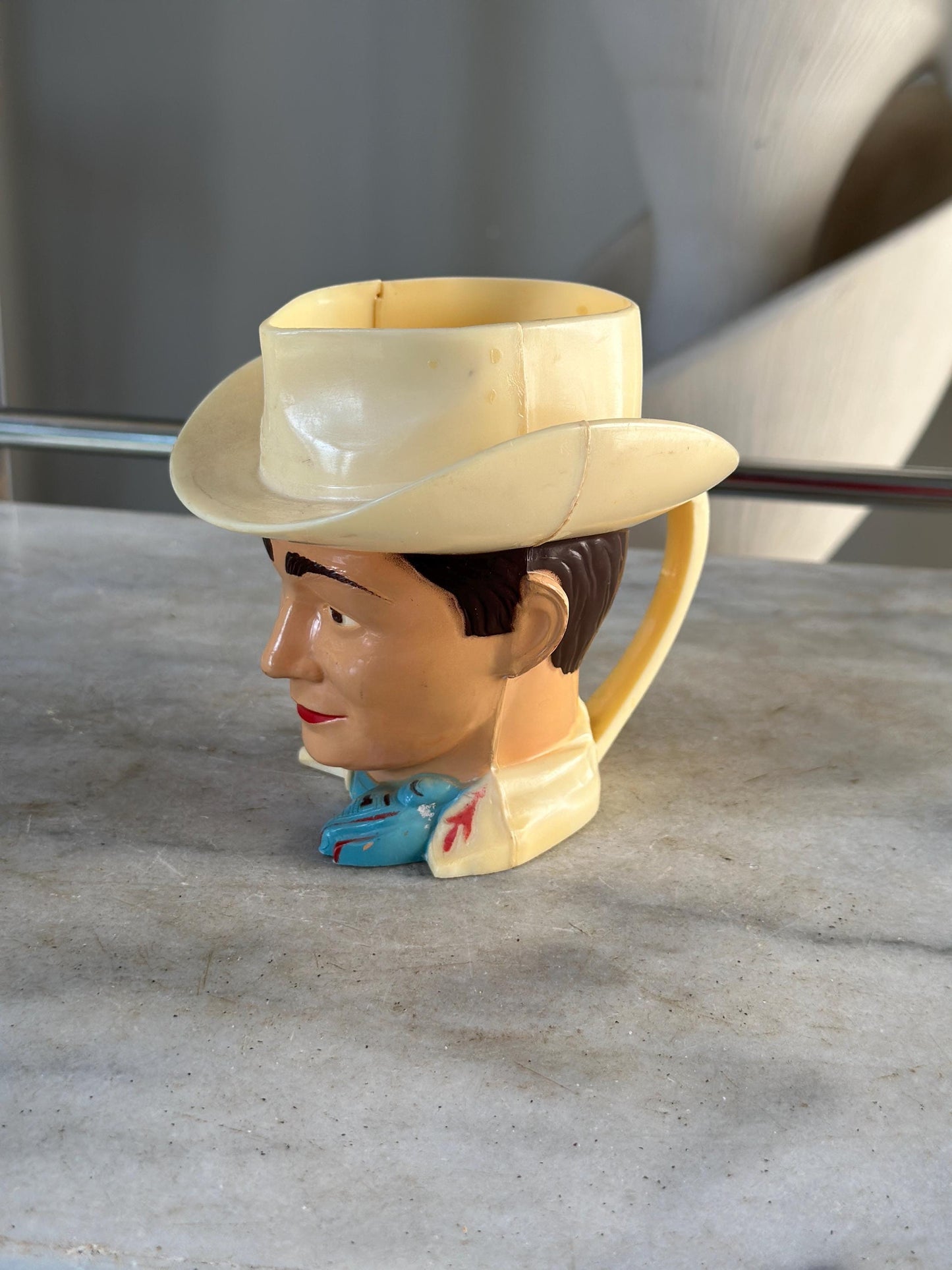 Vintage Roy Rogers Plastic Cup, 1950s King of Cowboys Mug, TV Memorabilia