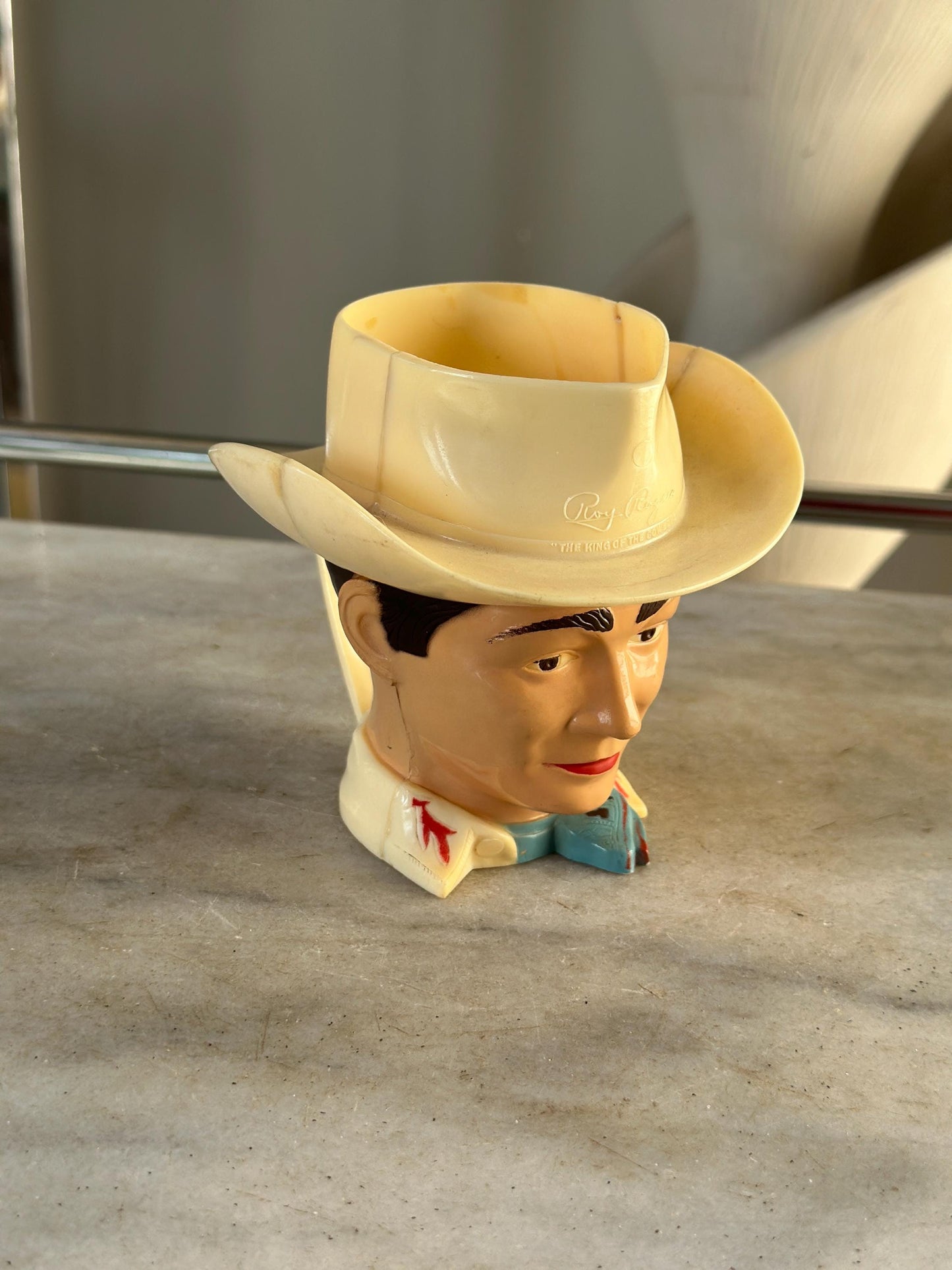 Vintage Roy Rogers Plastic Cup, 1950s King of Cowboys Mug, TV Memorabilia