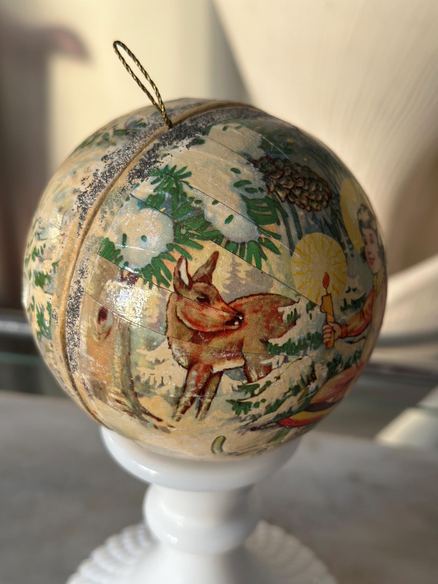 Vintage 1956 Angel Paper Mache Ornament: Kurt Adler Candy Container