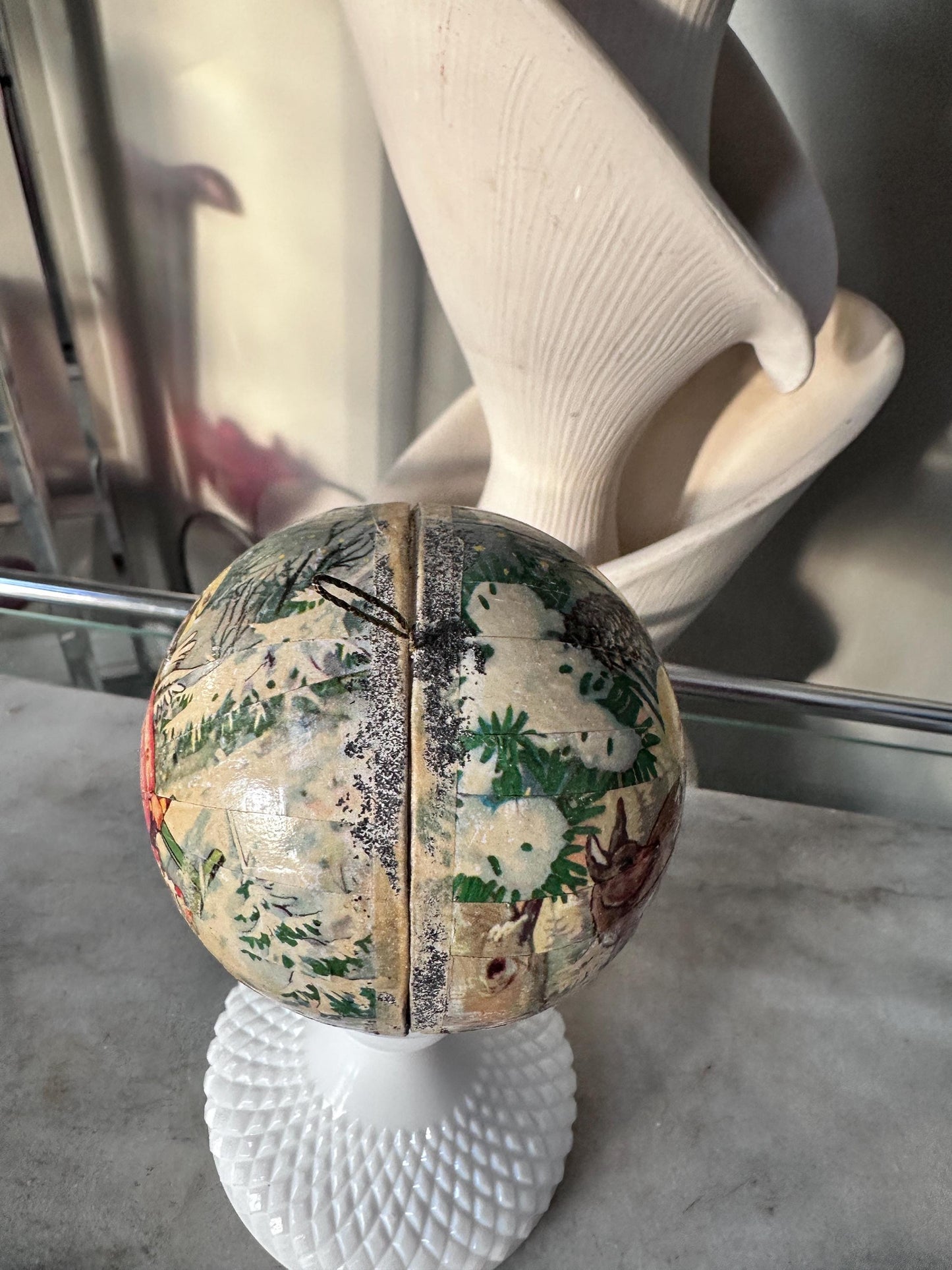 Vintage 1956 Angel Paper Mache Ornament: Kurt Adler Candy Container