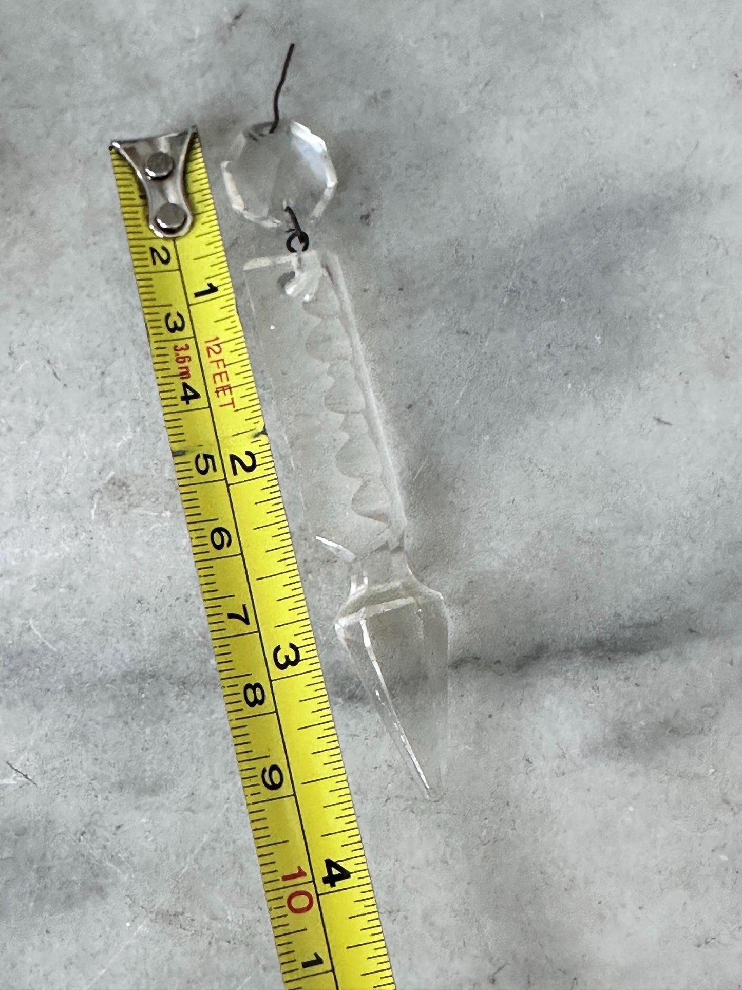 Antique French Cut Crystal Spear Prisms – Set of 12 Chandelier Parts
