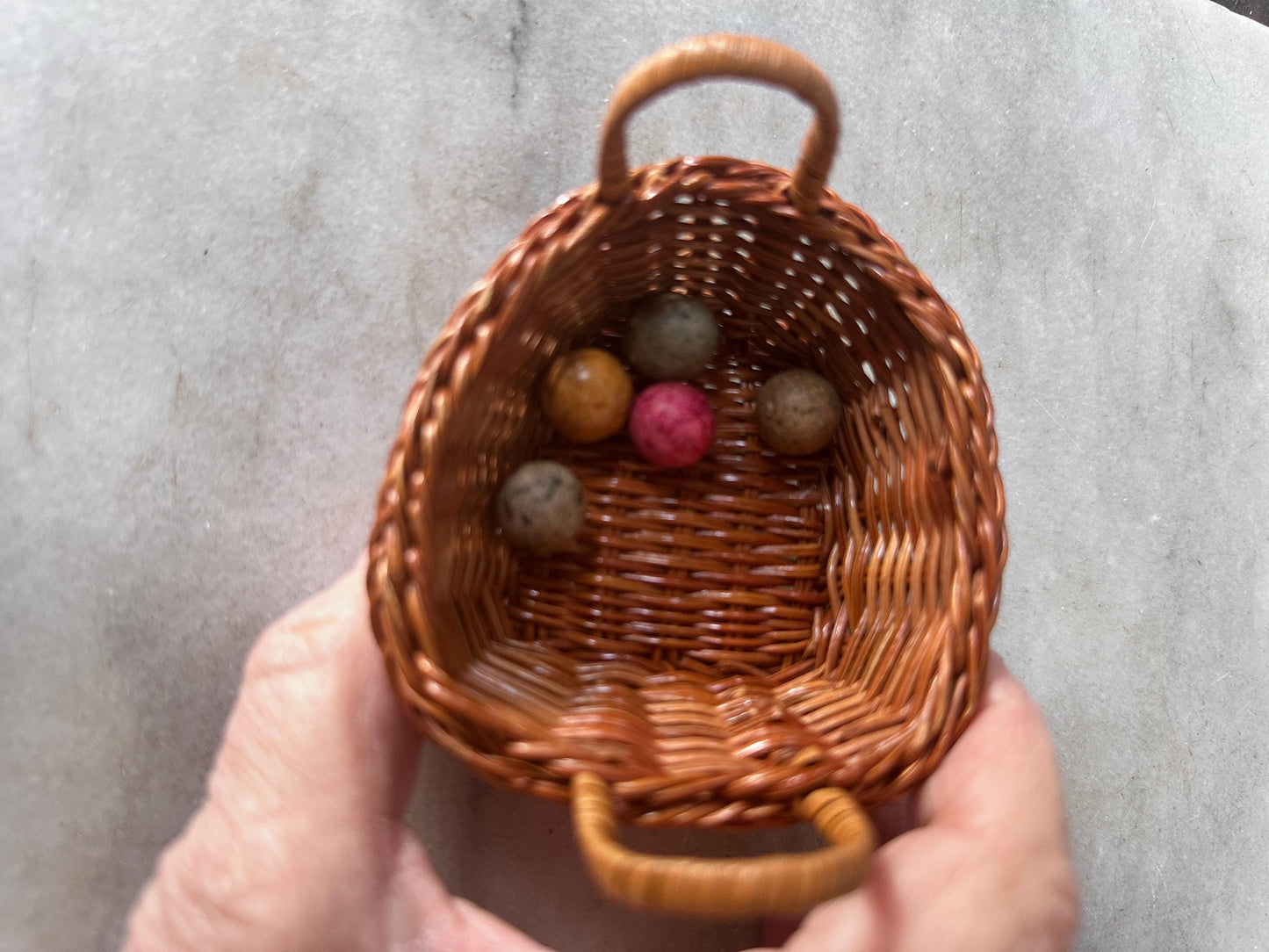 Vintage Wyandotte Tin Laying Chicken Toy | Wind-Up Works, Includes Basket & Marbles