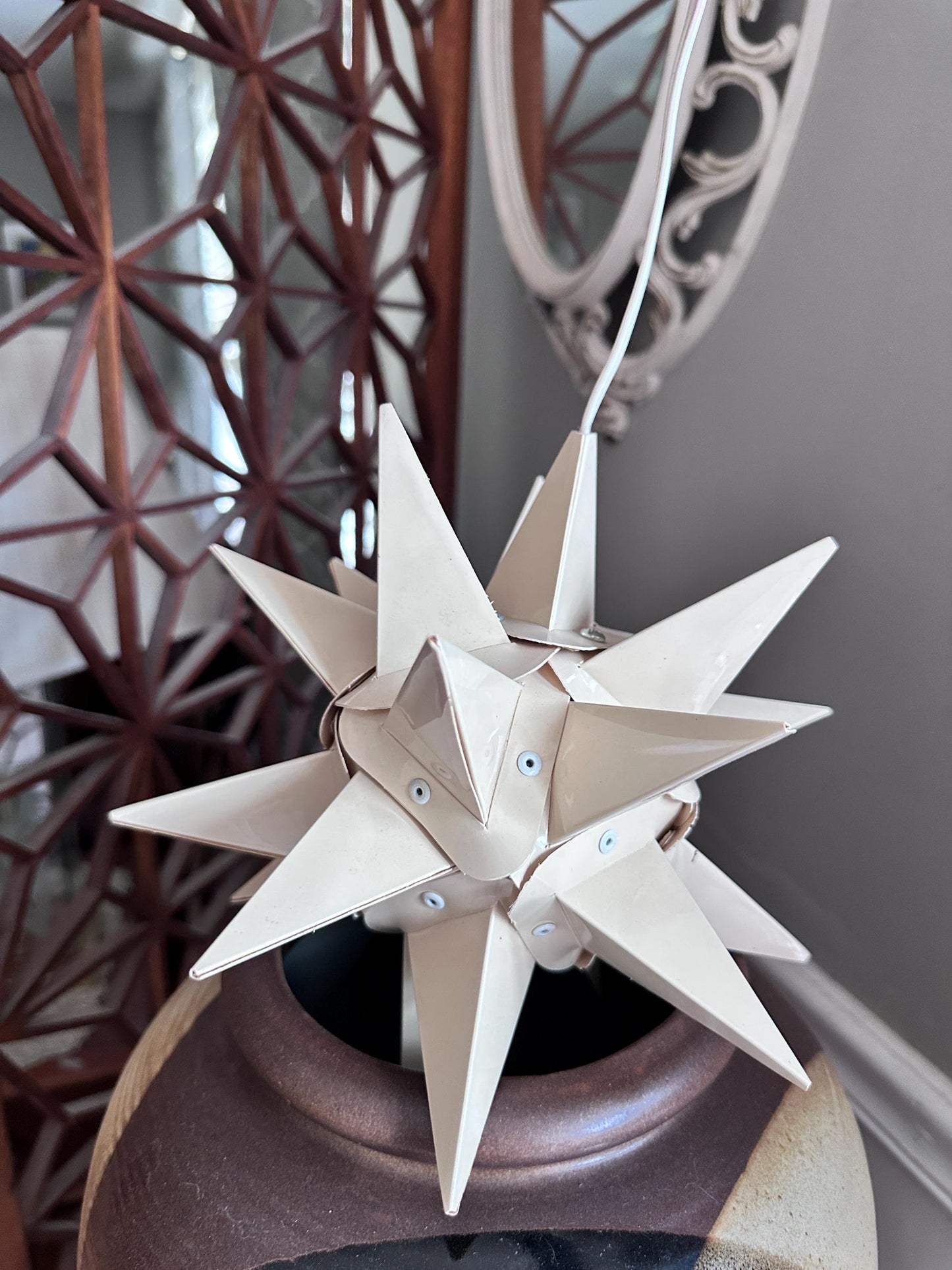 Vintage Moravian Star Light | Lititz PA Folk Art Christmas Lantern