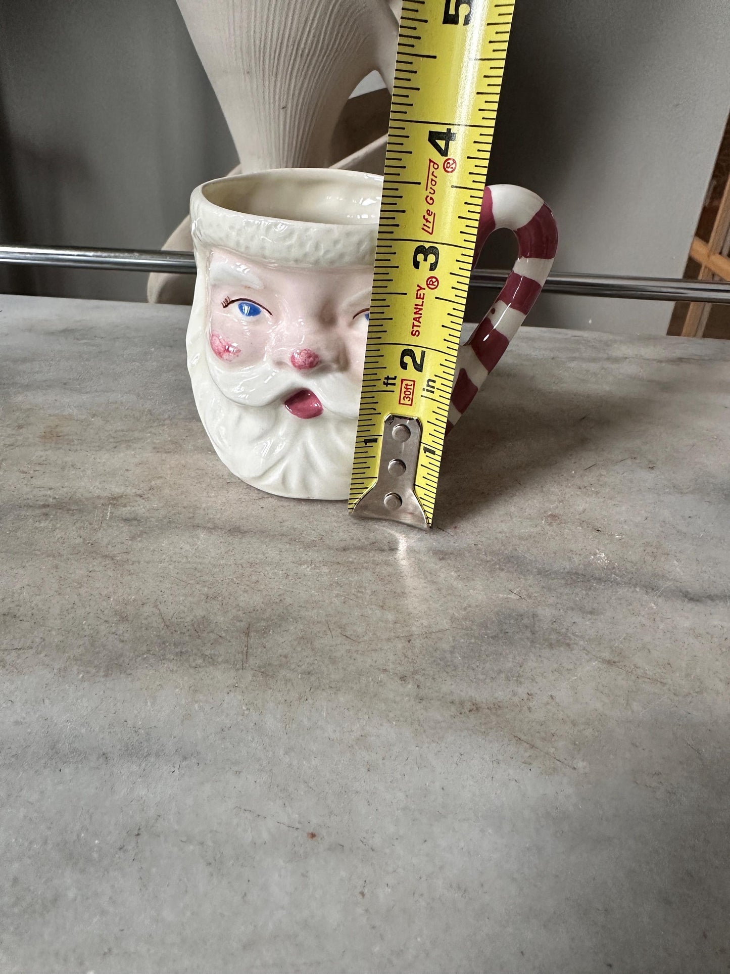 Vintage-Style Hand-Glazed Double-Faced Santa Mug – Mid-Century Inspired Christmas Ceramic, Ceramic Mold / Craft Piece