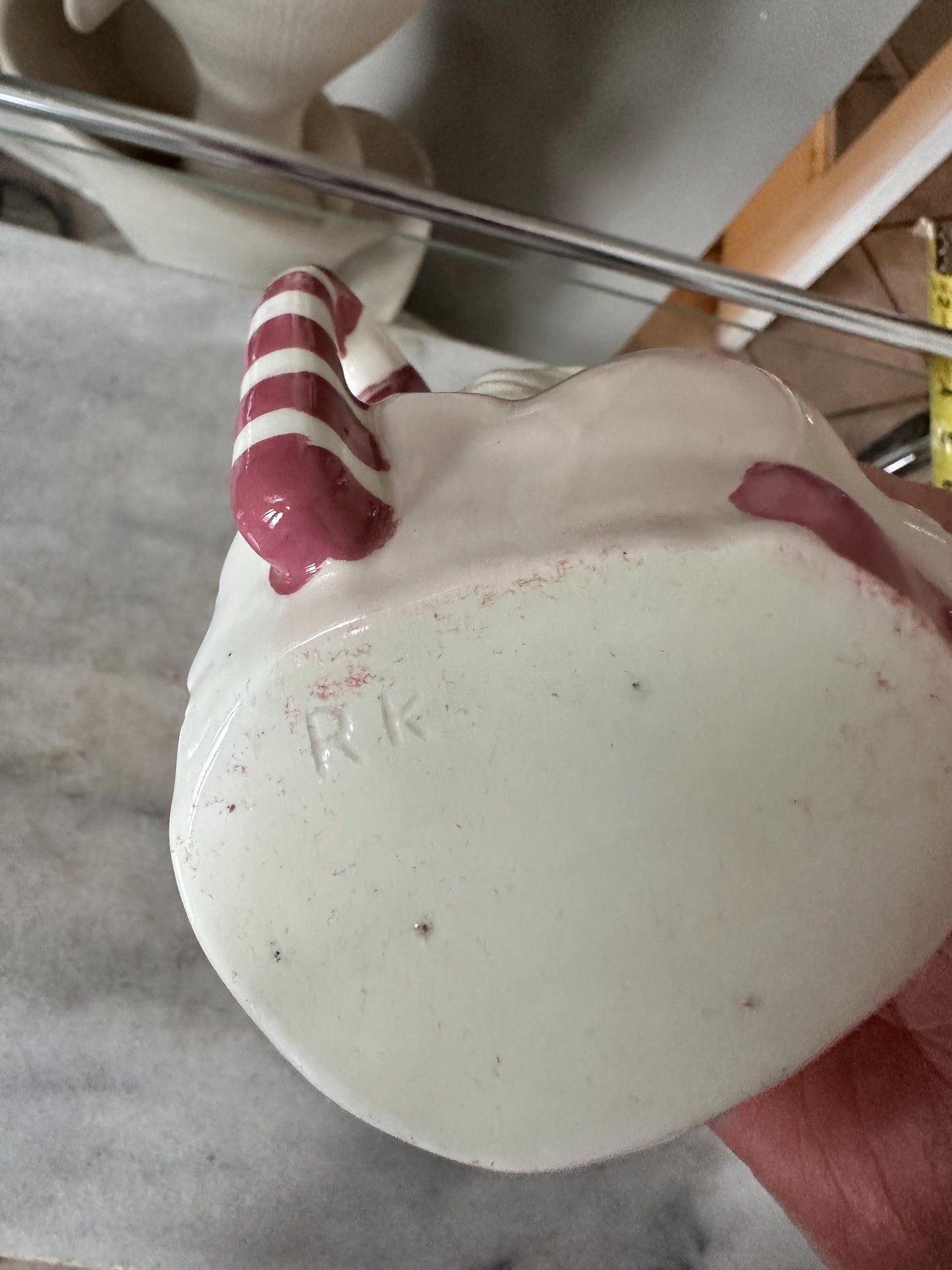 Vintage-Style Hand-Glazed Double-Faced Santa Mug – Mid-Century Inspired Christmas Ceramic, Ceramic Mold / Craft Piece