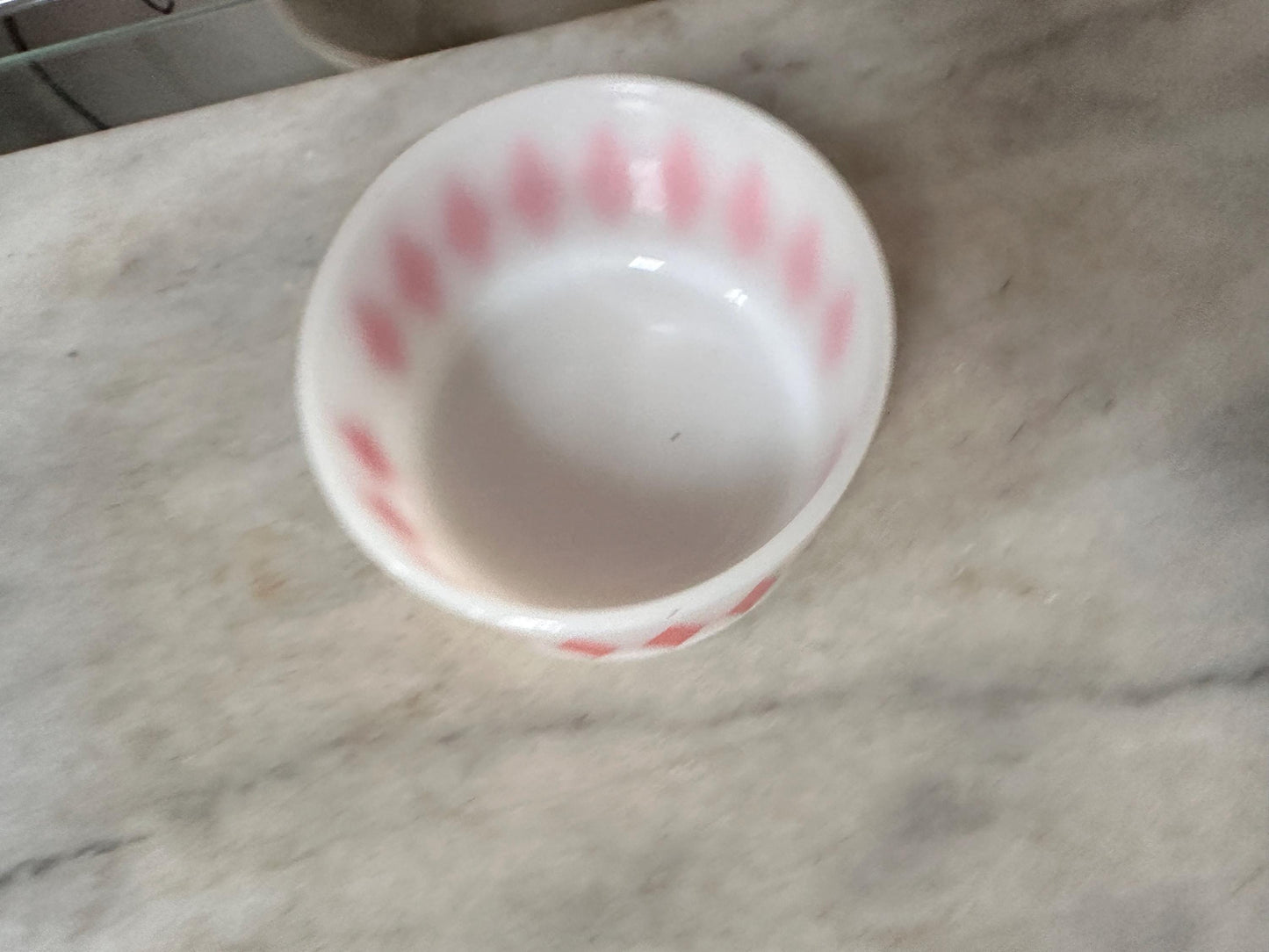 Vintage Fire-King Harlequin Diamond Milk Glass Bowl - Red – Stackable Retro Kitchenware