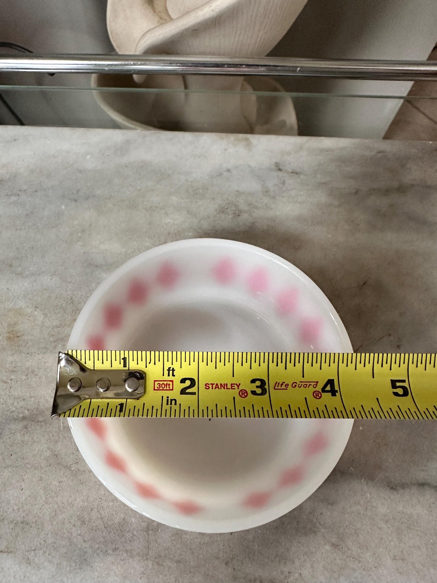 Vintage Fire-King Harlequin Diamond Milk Glass Bowl - Red – Stackable Retro Kitchenware