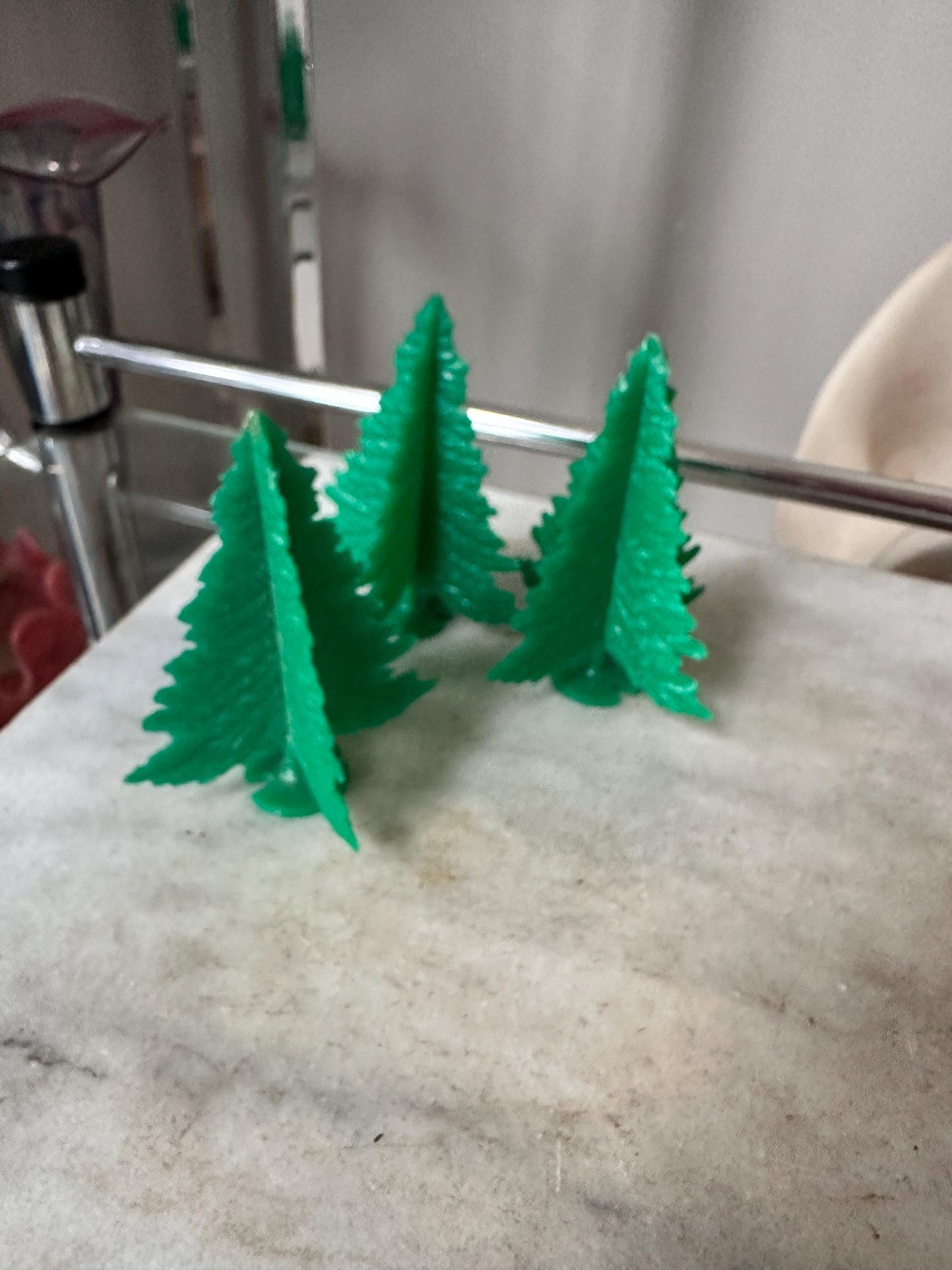 Vintage Lot of 11 Vintage Plasticville - O-O27 - #TR-6 Green Spruce Trees