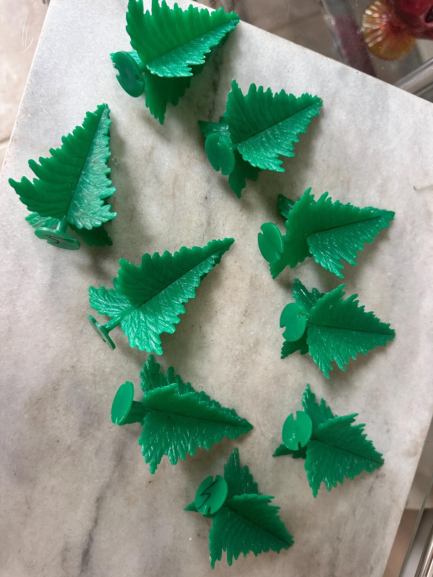 Vintage Lot of 11 Vintage Plasticville - O-O27 - #TR-6 Green Spruce Trees