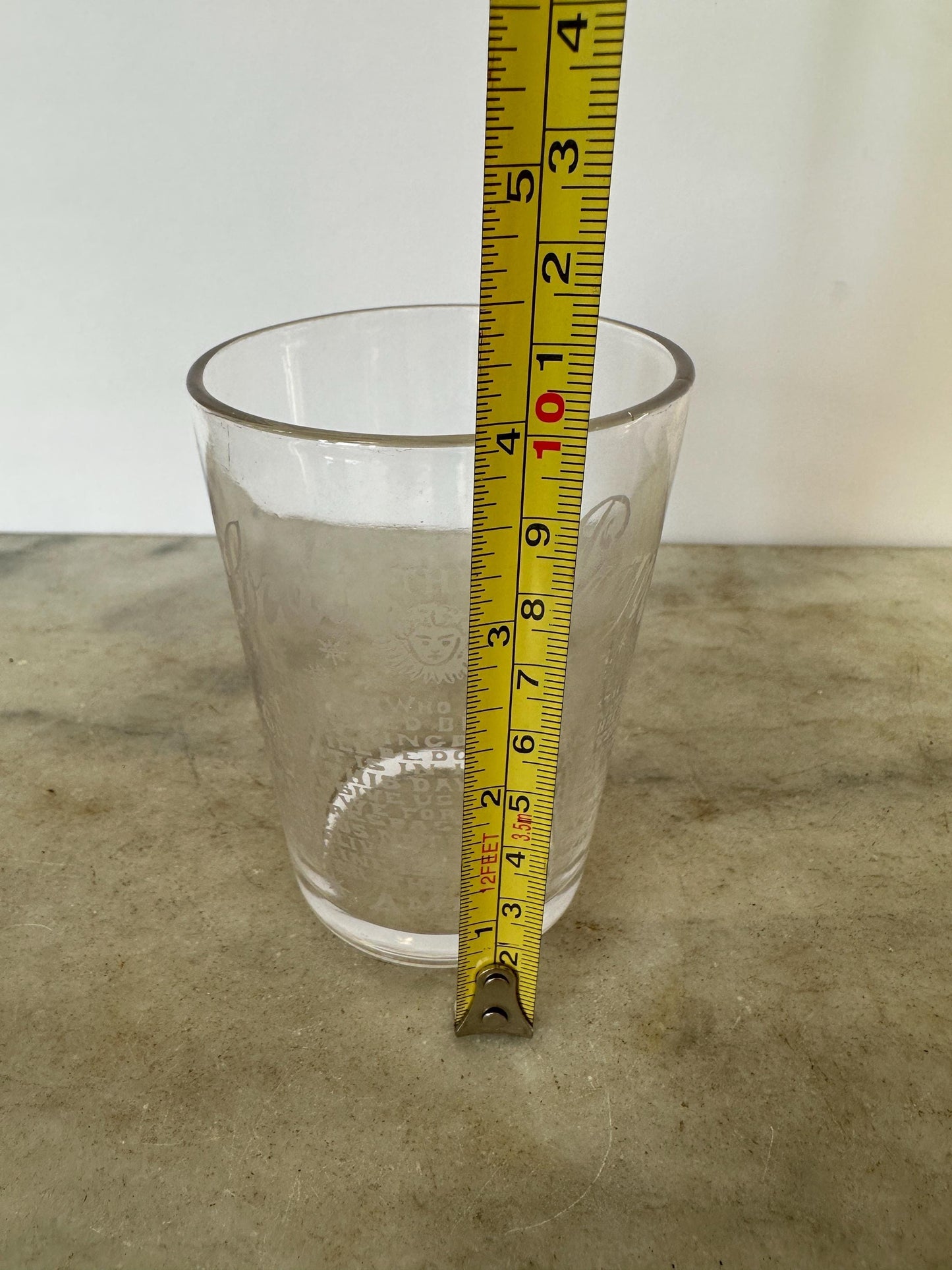 Antique Acid Etched “The Lord's Prayer” Glass | Religious Collectible | 1900s Christian Decor