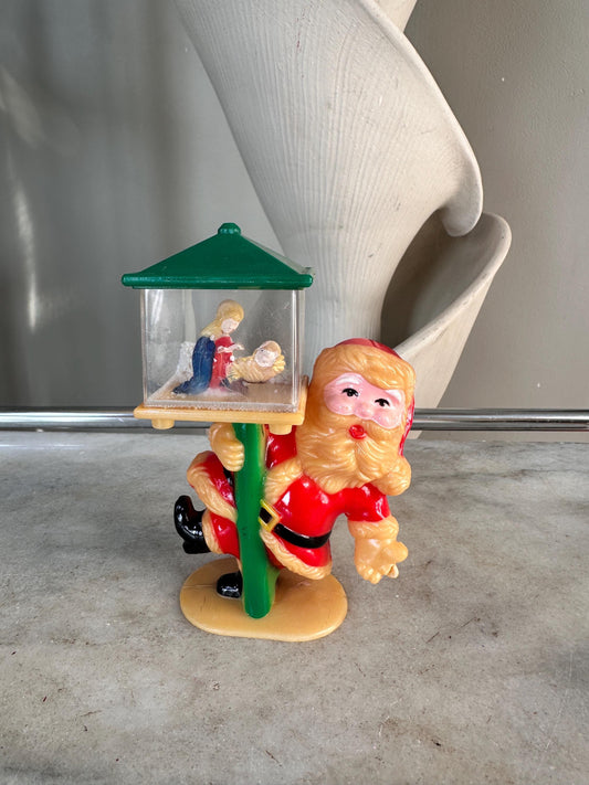 1978 Brite Star Santa Nativity Snow Globe – Vintage Christmas Decor