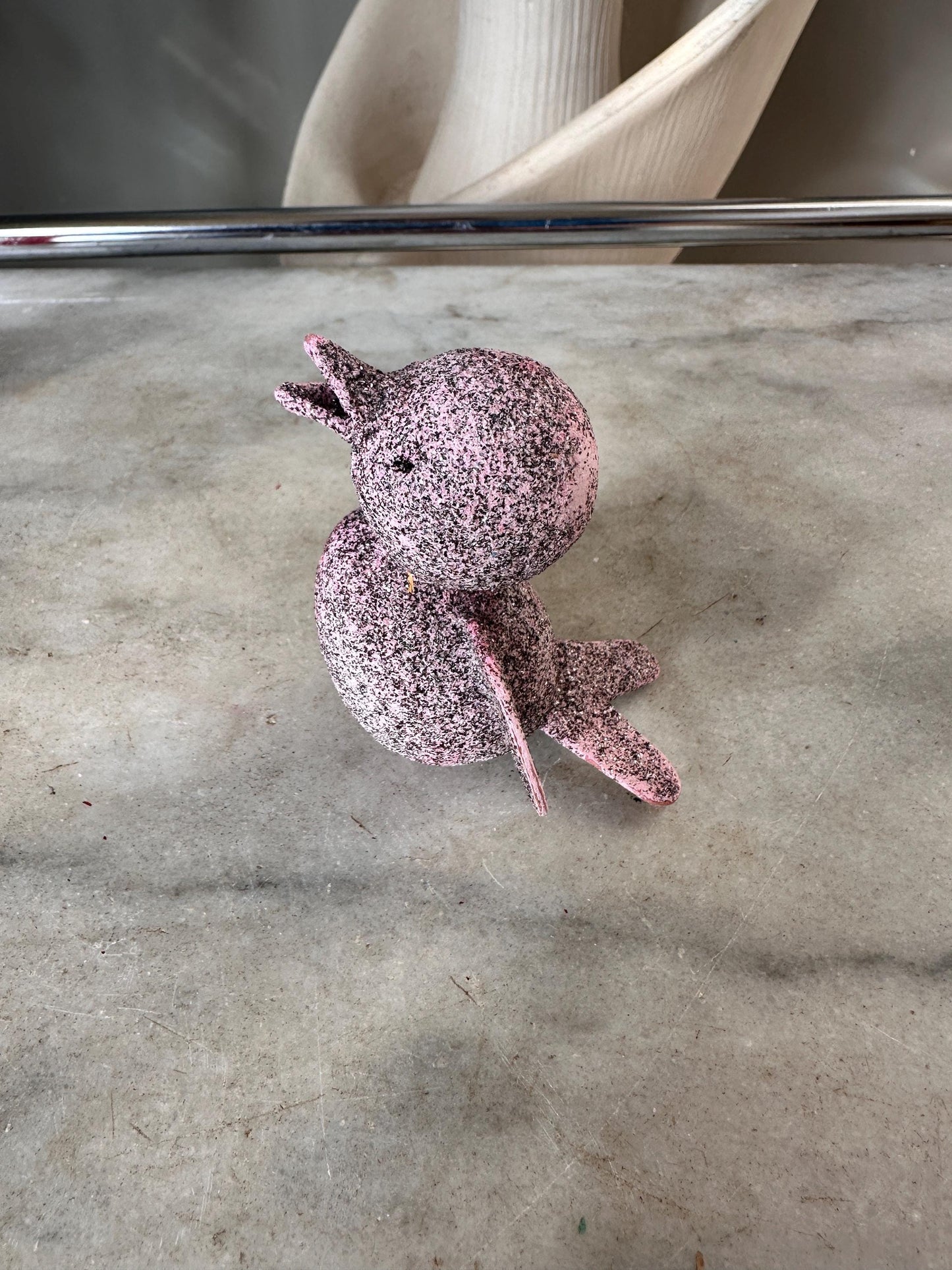 Vintage Kitschy Christmas Ornaments: Flocked Mouse, Glitter Bird, Santa Boot, Felt Reindeer