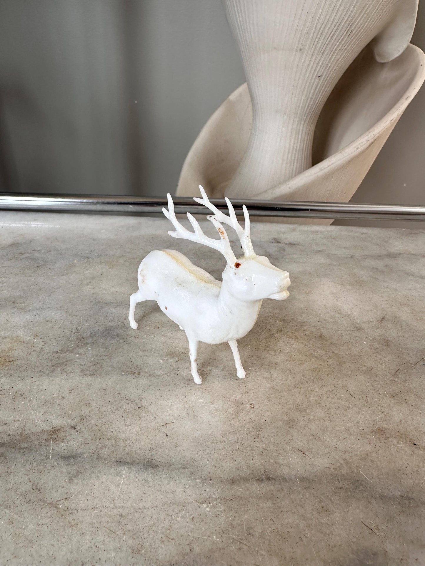 Vintage Estate Celluloid Christmas Reindeer - Set of Five