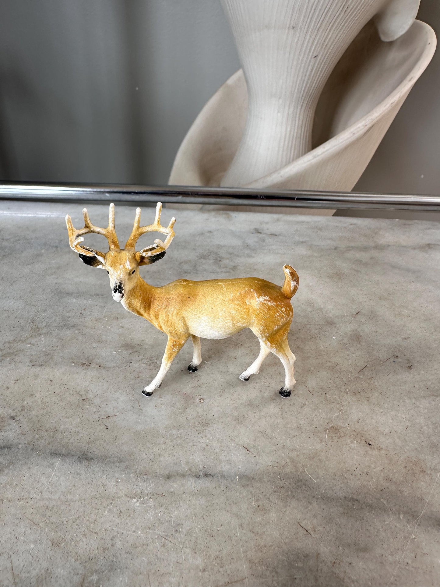 Vintage Estate Celluloid Christmas Reindeer - Set of Five