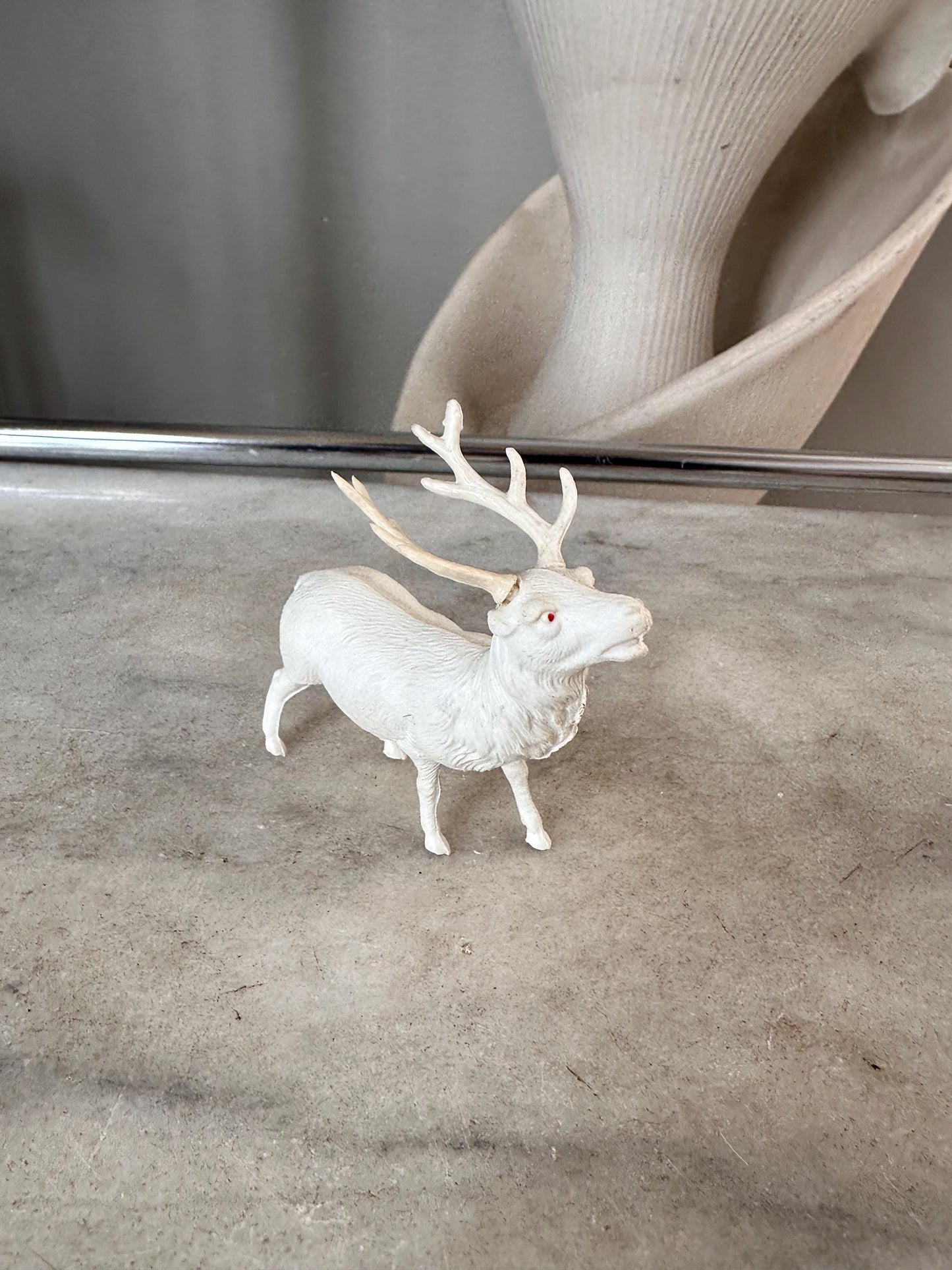 Vintage Estate Celluloid Christmas Reindeer - Set of Five