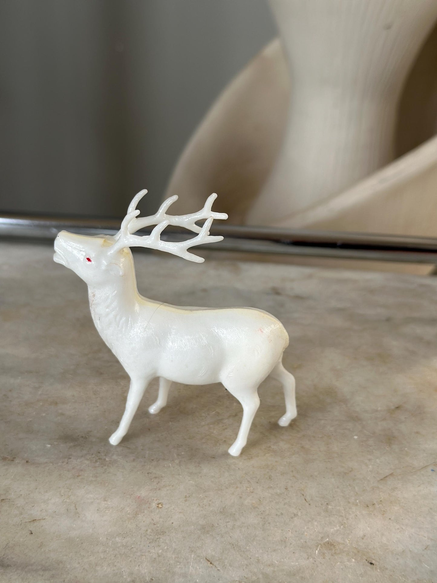 Vintage Estate Celluloid Christmas Reindeer - Set of Four