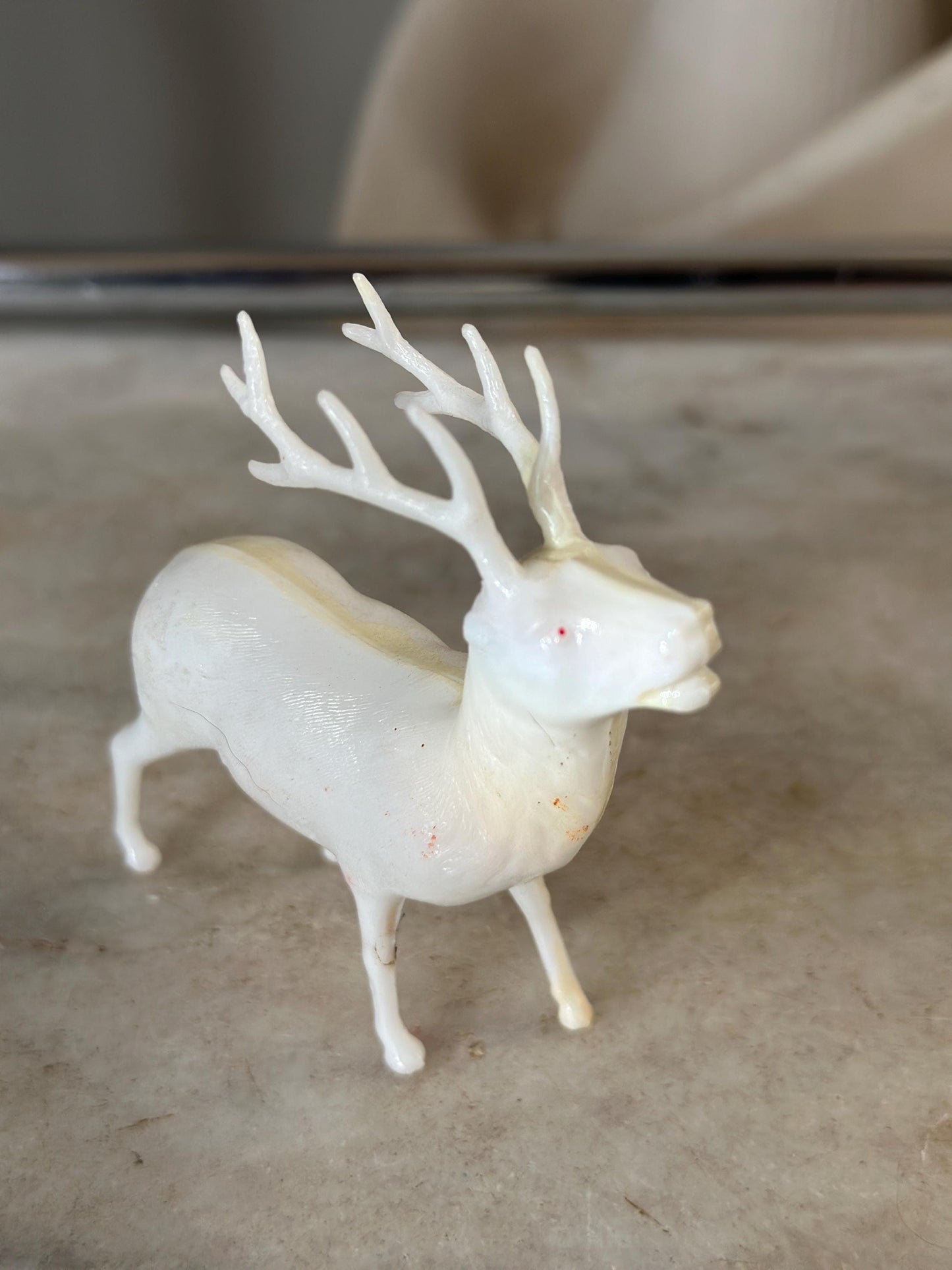 Vintage Estate Celluloid Christmas Reindeer - Set of Four