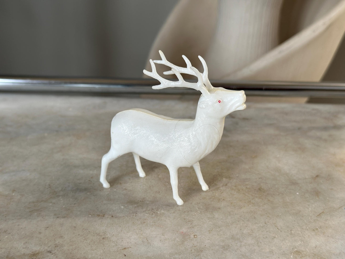 Vintage Estate Celluloid Christmas Reindeer - Set of Four