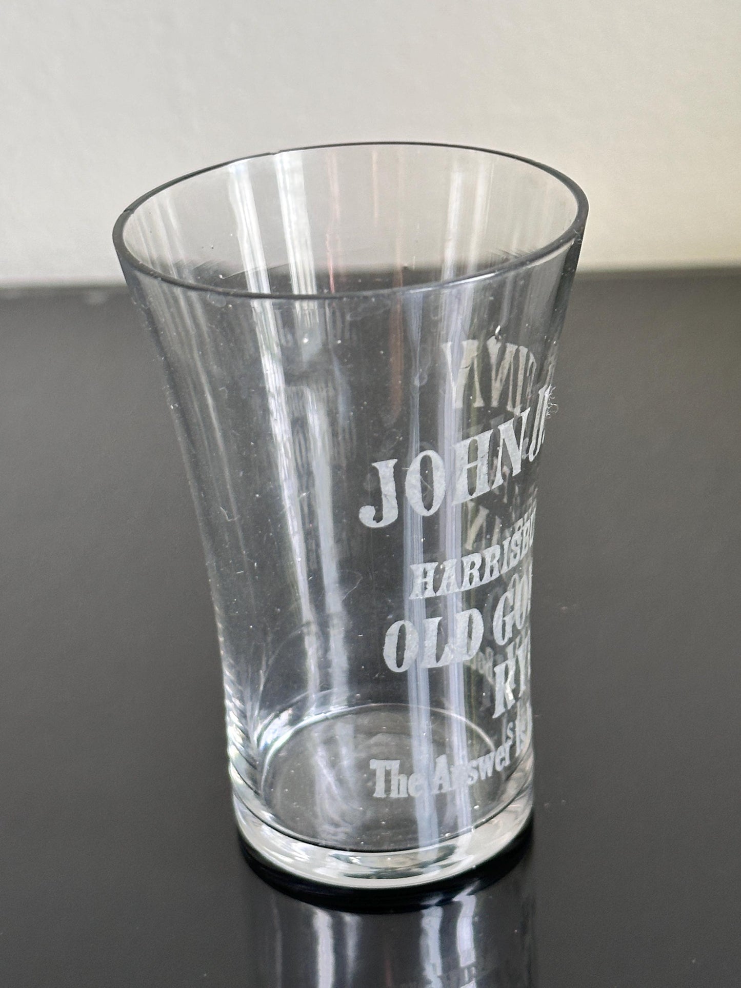 Antique John J. Finn Harrisburg PA Shot Glass – Old Gorman Rye Advertising