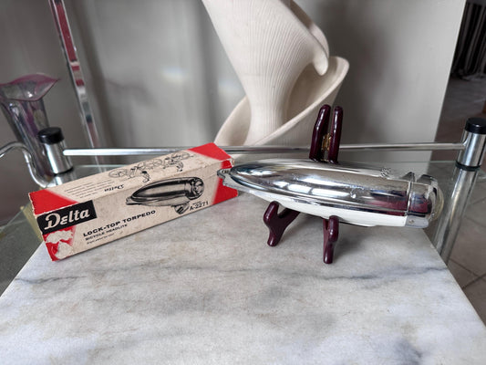 Vintage Delta Bicycle Lock-Top TORPEDO Light Model A-2271 | Original Box | Bicycle Headlight | Tested and Works | NOS
