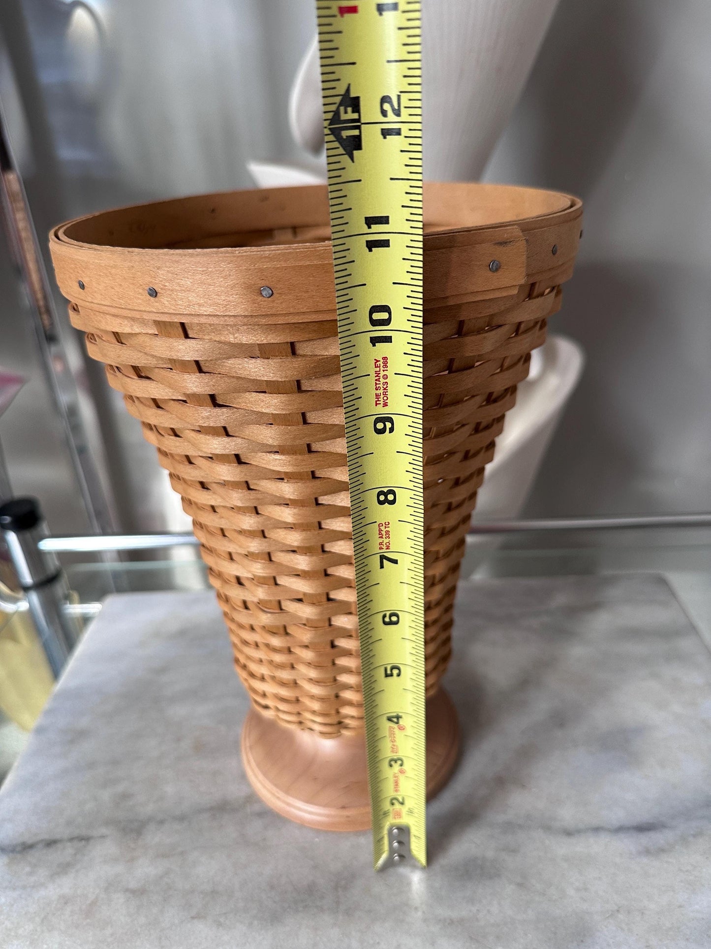Longaberger Collector’s Club Floral Basket Vase | 2003 Signed & Dated | Handwoven Basket Vase | Longaberger Collectible Decor | USA Made