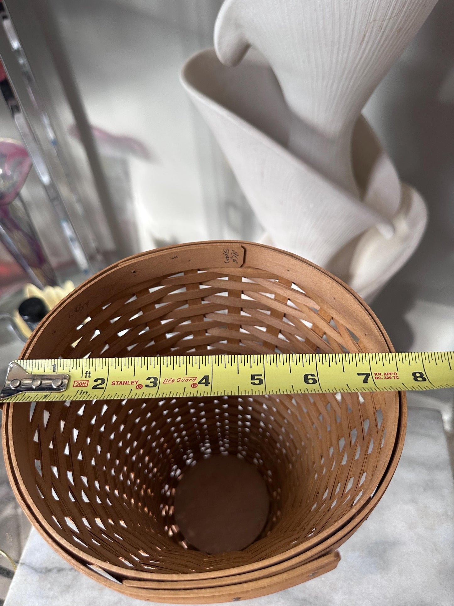 Longaberger Collector’s Club Floral Basket Vase | 2003 Signed & Dated | Handwoven Basket Vase | Longaberger Collectible Decor | USA Made
