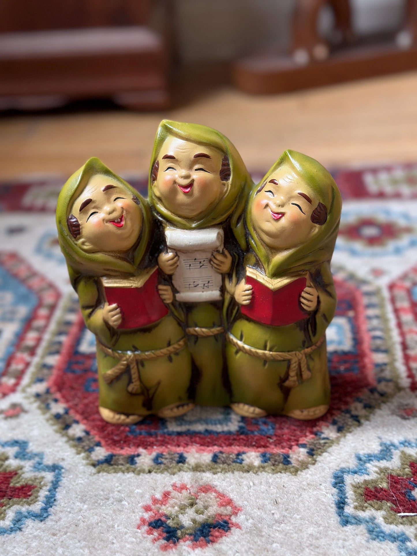 Vintage Star Creations Japan Musical Friar Figurines – “Joy to the World” – Original Box – 6.75” – Kitschy Christmas Collectible