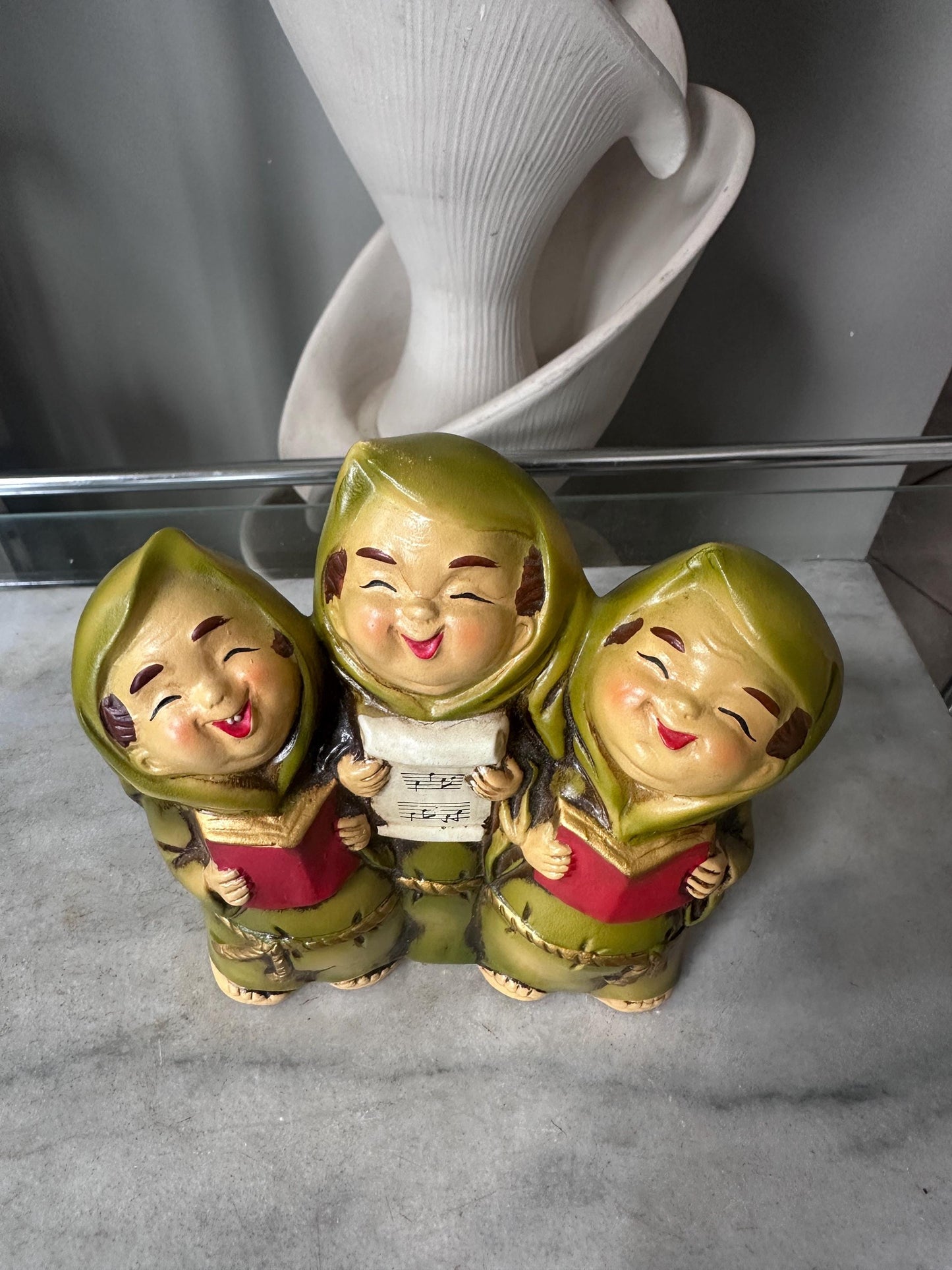 Vintage Star Creations Japan Musical Friar Figurines – “Joy to the World” – Original Box – 6.75” – Kitschy Christmas Collectible