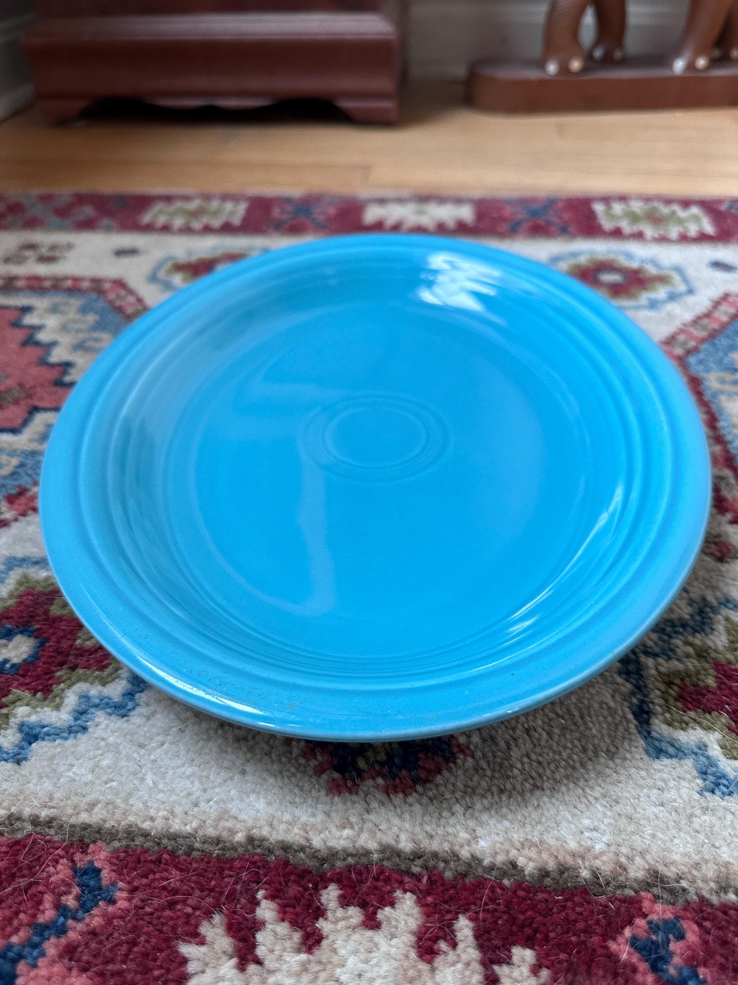 Vintage Fiesta® Ware Turquoise Oval Serving Platter – 13.6” Large Serving Tray – Homer Laughlin Fiestaware