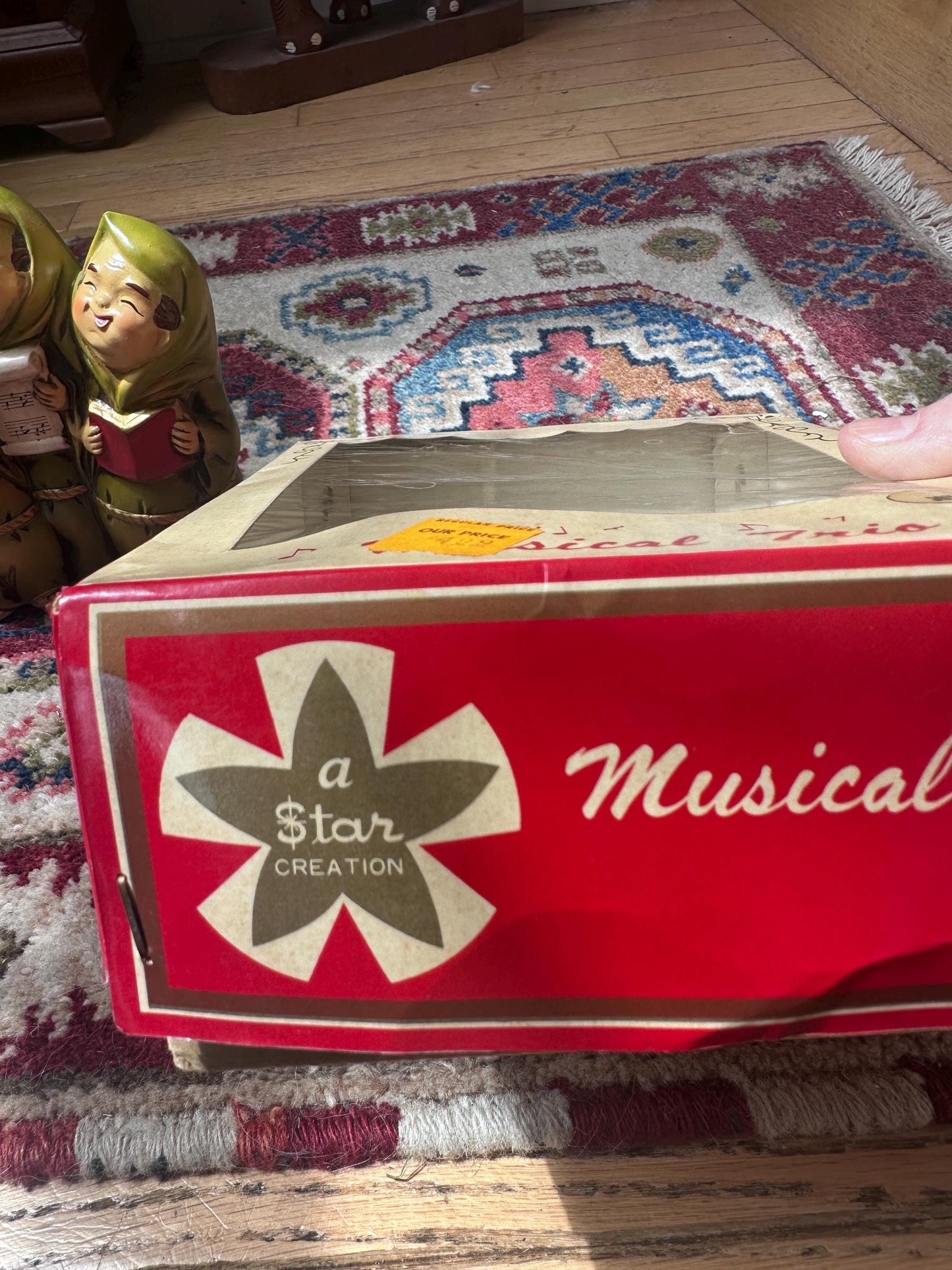 Vintage Star Creations Japan Musical Friar Figurines – “Joy to the World” – Original Box – 6.75” – Kitschy Christmas Collectible