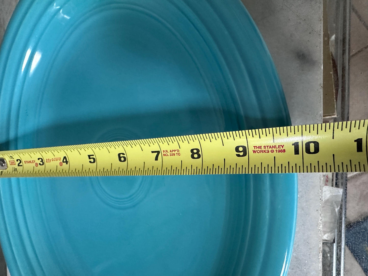 Vintage Fiesta® Ware Turquoise Oval Serving Platter – 13.6” Large Serving Tray – Homer Laughlin Fiestaware