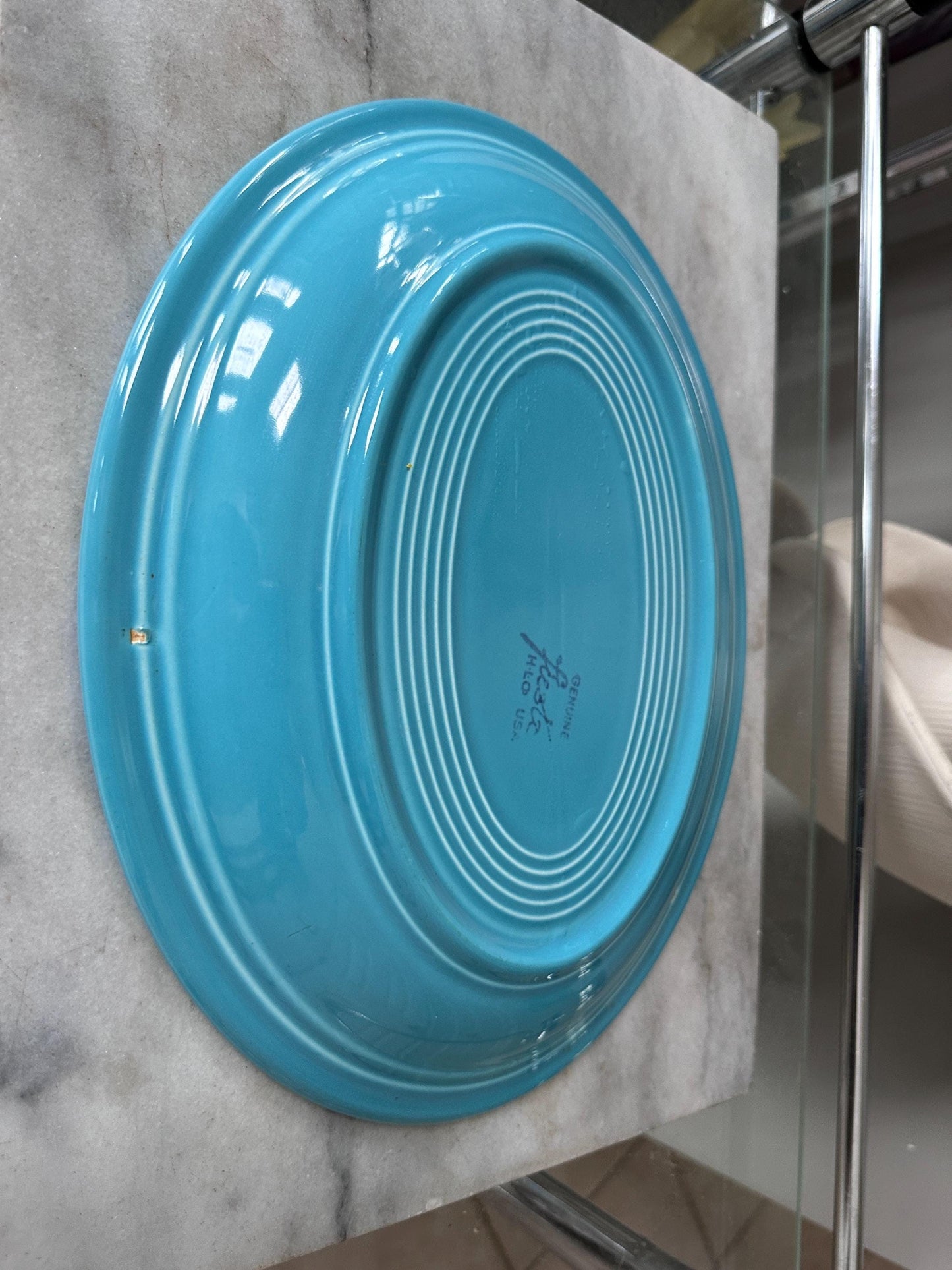 Vintage Fiesta® Ware Turquoise Oval Serving Platter – 13.6” Large Serving Tray – Homer Laughlin Fiestaware