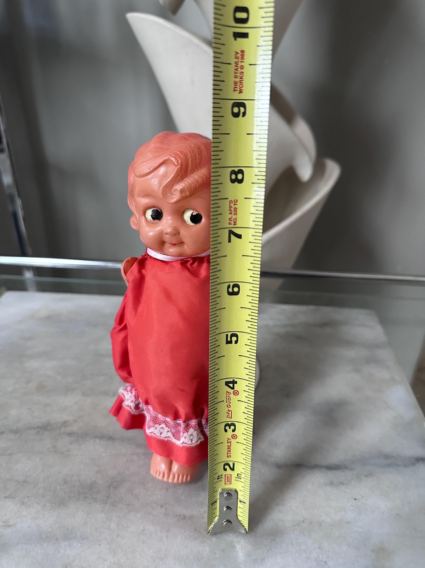 Vintage Kewpie Doll Carnival Game Prize – 1940s Japan Import Flapper Toy – 8.5” Tall