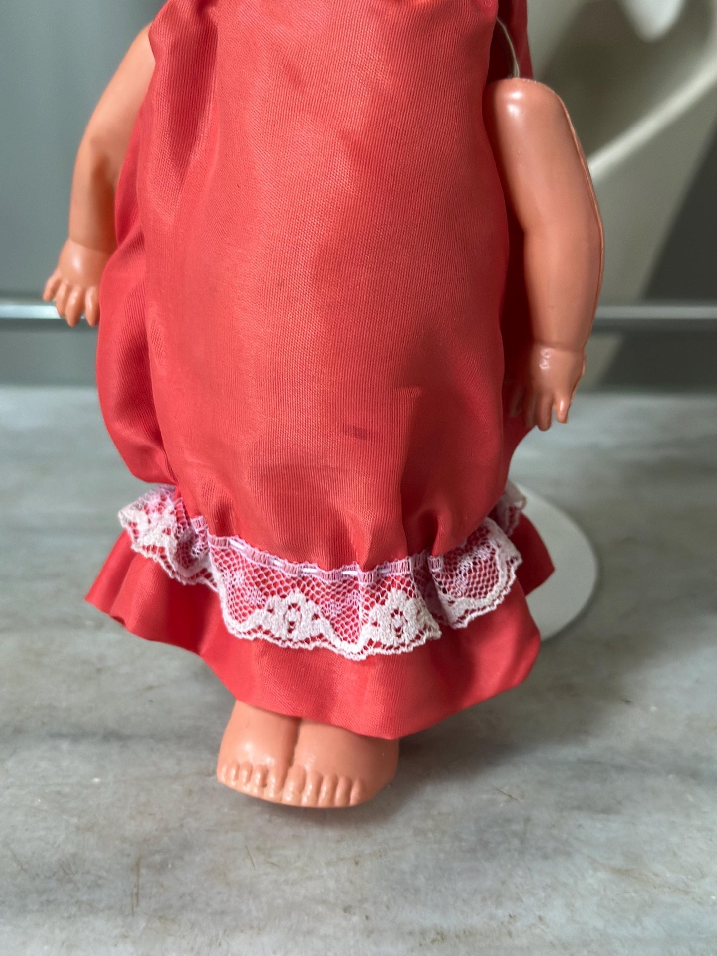 Vintage Kewpie Doll Carnival Game Prize – 1940s Japan Import Flapper Toy – 8.5” Tall