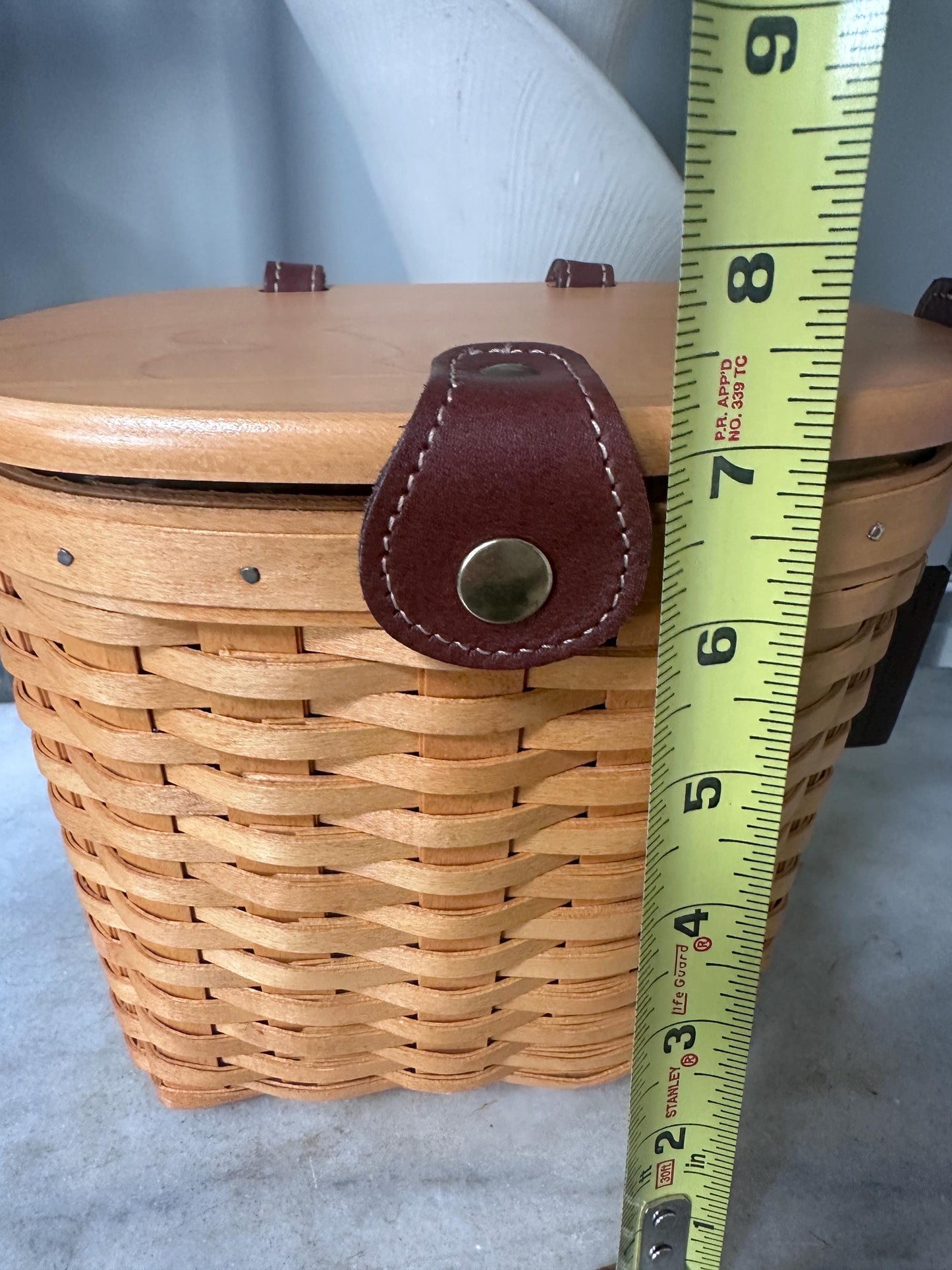 Longaberger Medium Saddlebrook Purse Basket | NOS | Signed + Dated | Liner, Leather Hang Tag & Documentation Included | Rare Basket | New