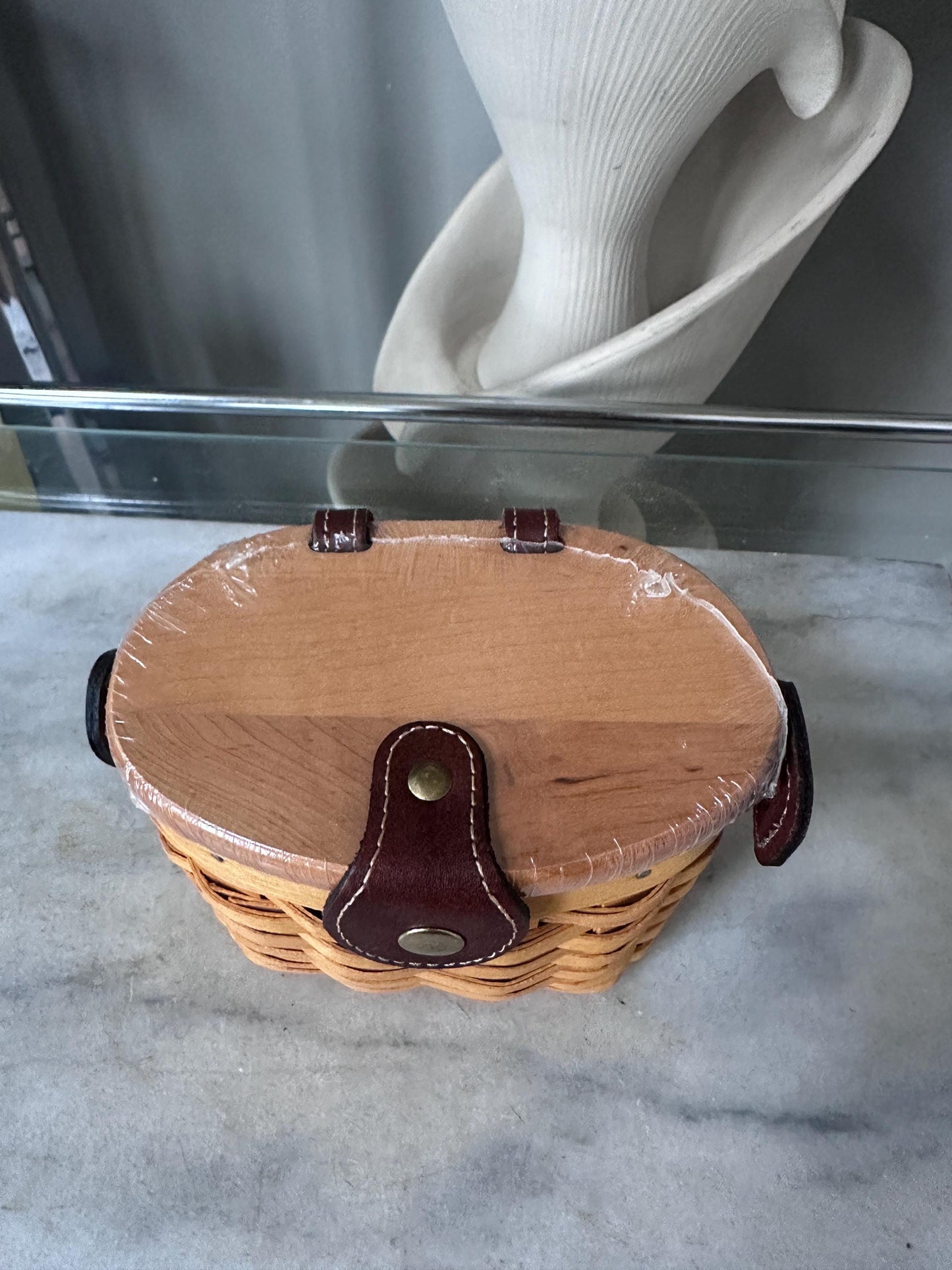 Longaberger Collectors Club Small Saddlebrook Purse Basket | New Old Stock | Signed & Dated | Rare Longaberger Basket Handbag