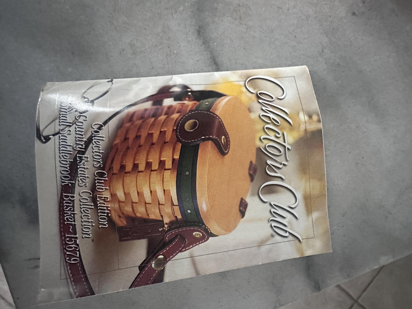 Longaberger 2000 Collectors Club Small Saddlebrook Basket Purse | Signed + Dated | Like New with Insert & Pamphlet | Long Strap Basket Purse