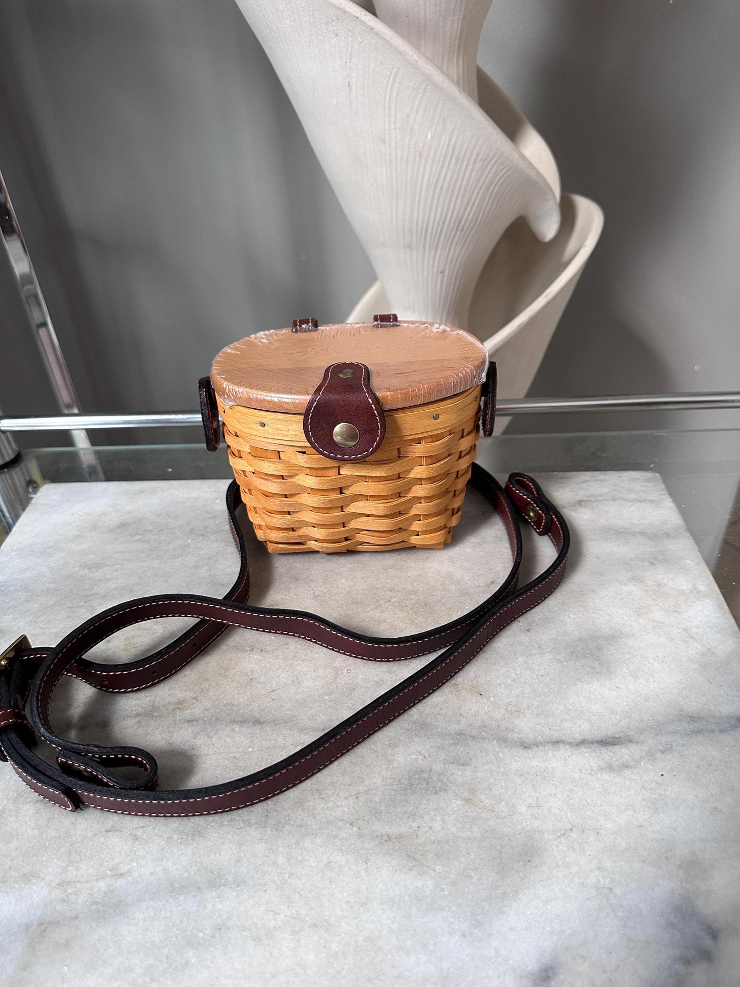 Longaberger Collectors Club Small Saddlebrook Purse Basket | New Old Stock | Signed & Dated | Rare Longaberger Basket Handbag