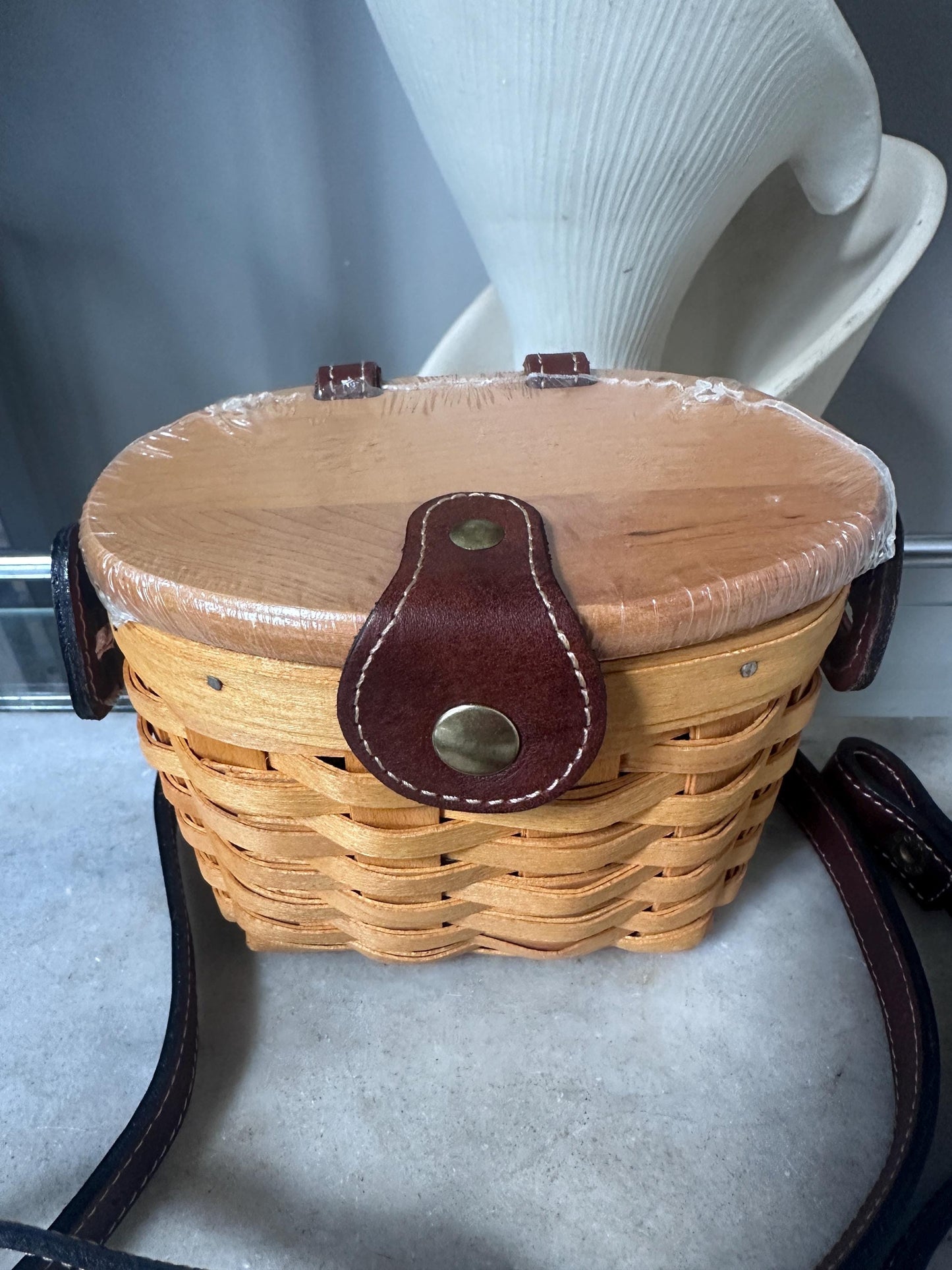 Longaberger Collectors Club Small Saddlebrook Purse Basket | New Old Stock | Signed & Dated | Rare Longaberger Basket Handbag