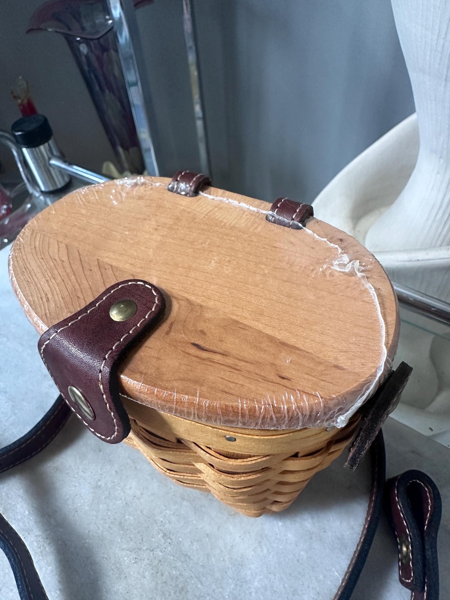 Longaberger Collectors Club Small Saddlebrook Purse Basket | New Old Stock | Signed & Dated | Rare Longaberger Basket Handbag
