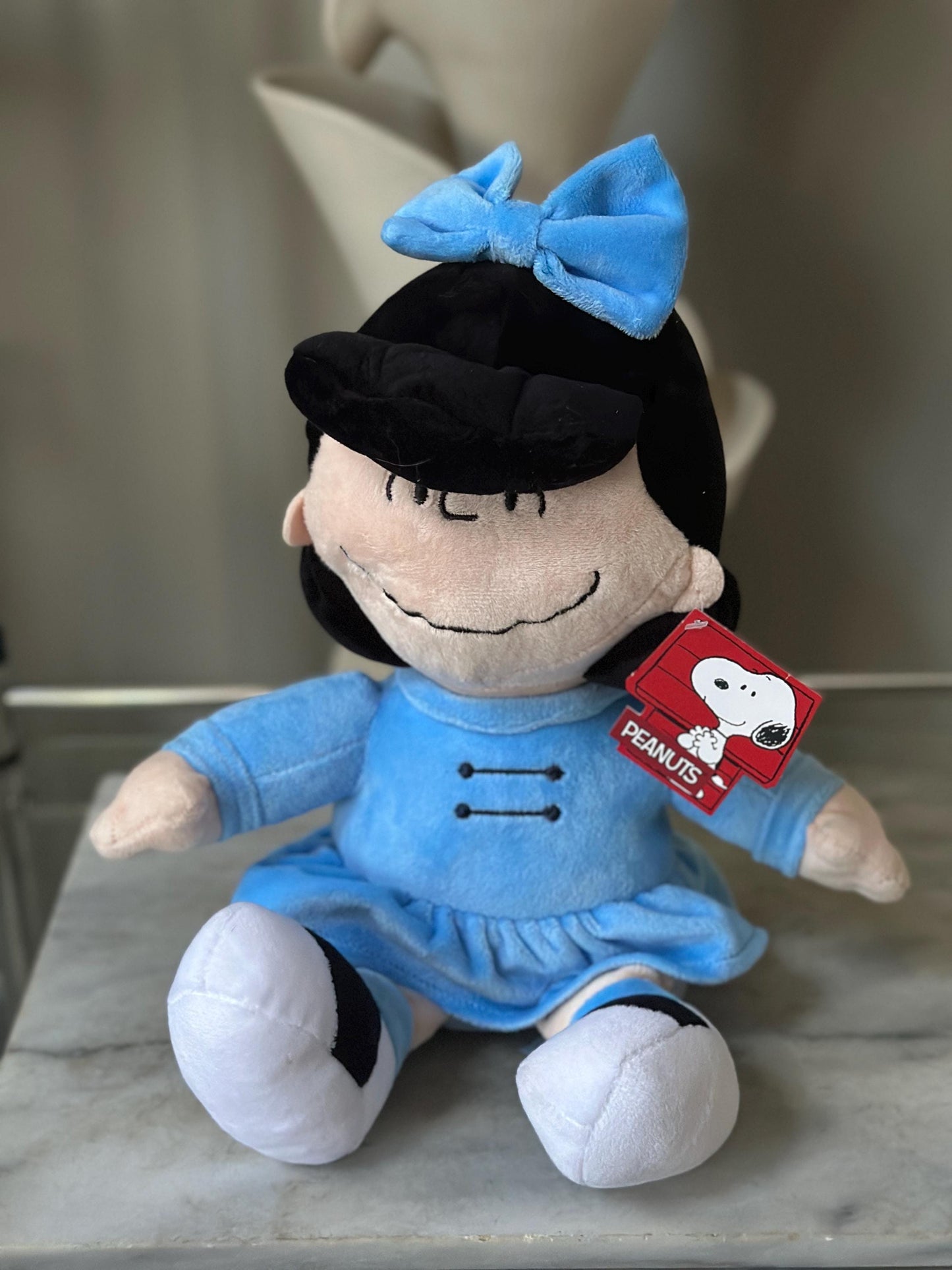 Vintage Peanuts Lucy Plush with Original Hang Tag | 16” Animal Adventure Stuffed Character | Snoopy & Charlie Brown Collectible