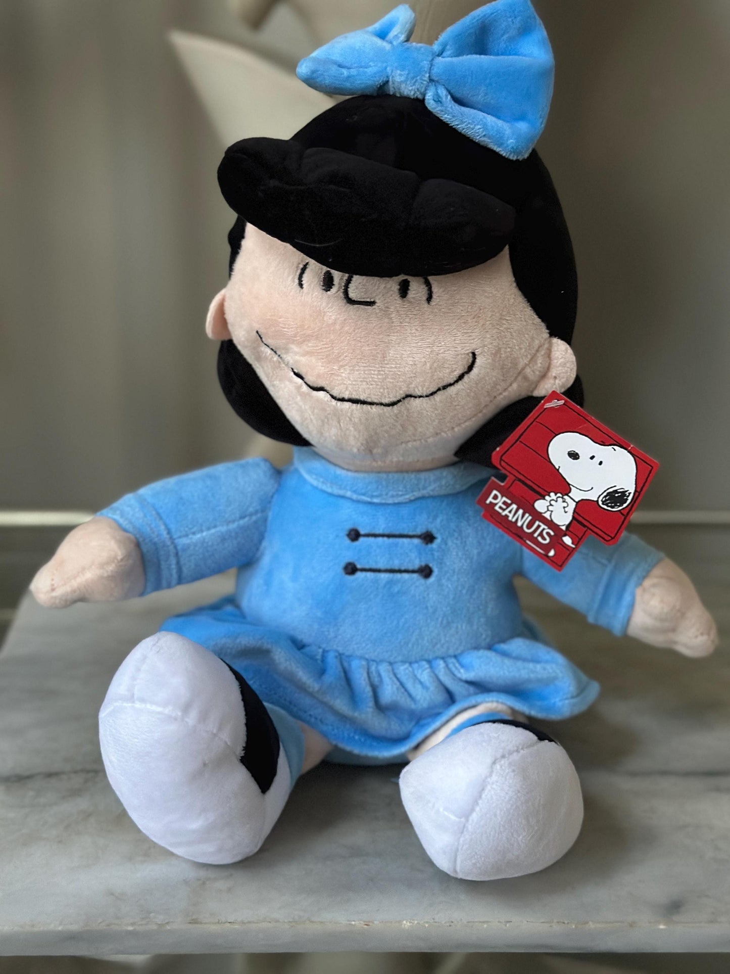 Vintage Peanuts Lucy Plush with Original Hang Tag | 16” Animal Adventure Stuffed Character | Snoopy & Charlie Brown Collectible