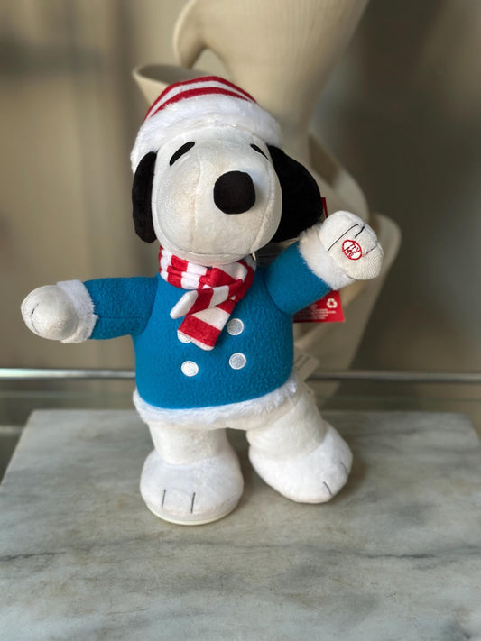 Vintage Animated Musical Snoopy Skating Christmas Decoration | Gemmy Peanuts Plush | Battery Operated Holiday Decor | Plays “Skating” by Vin