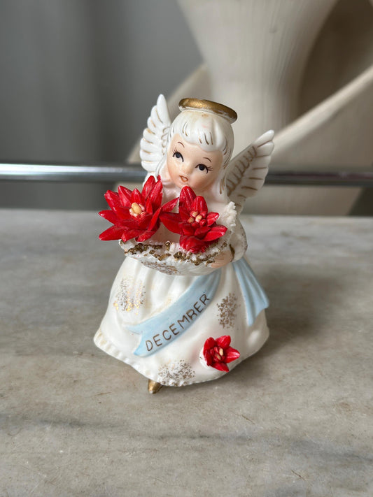 Vintage Lefton Japan December Angel Christmas Figurine | Mid-Century Holiday Collectible (PLEASE READ DESCRIPTION)