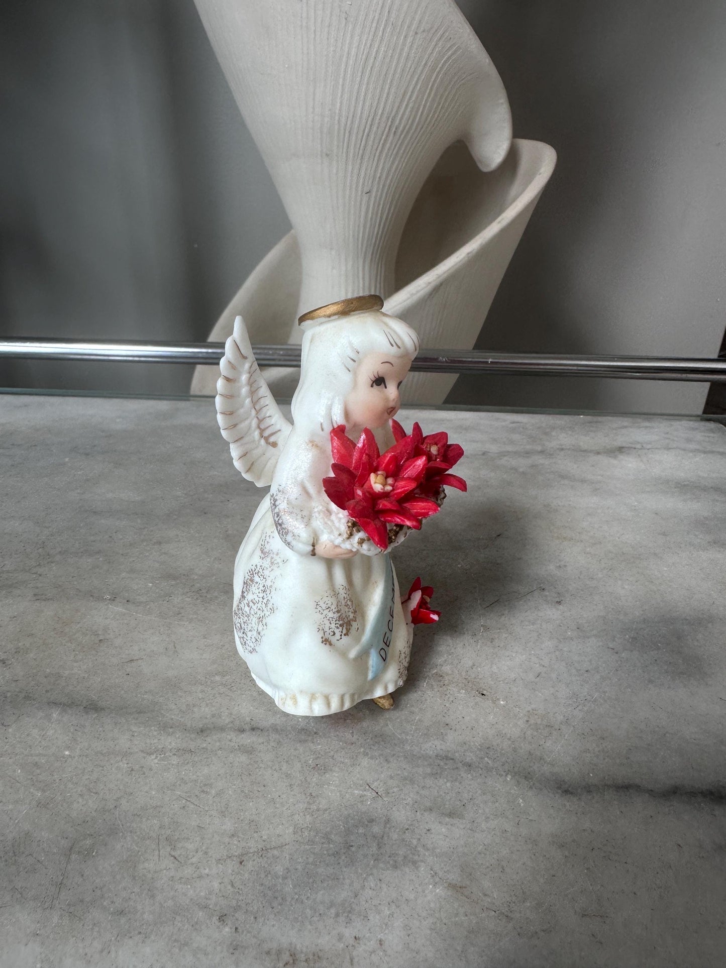 Vintage Lefton Japan December Angel Christmas Figurine | Mid-Century Holiday Collectible (PLEASE READ DESCRIPTION)