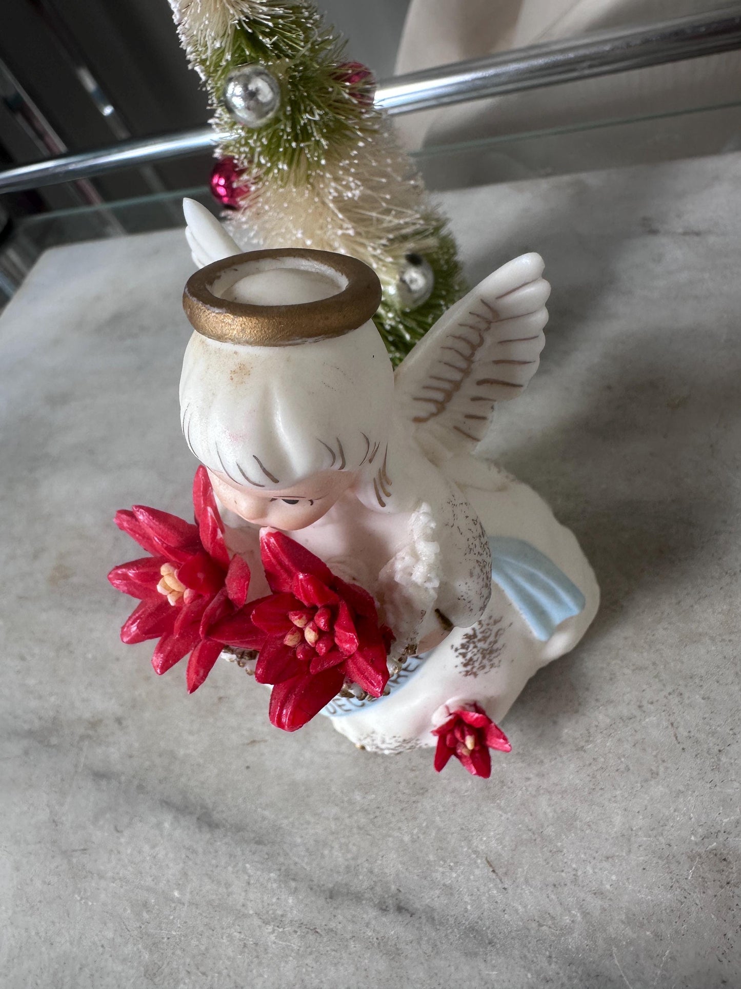 Vintage Lefton Japan December Angel Christmas Figurine | Mid-Century Holiday Collectible (PLEASE READ DESCRIPTION)