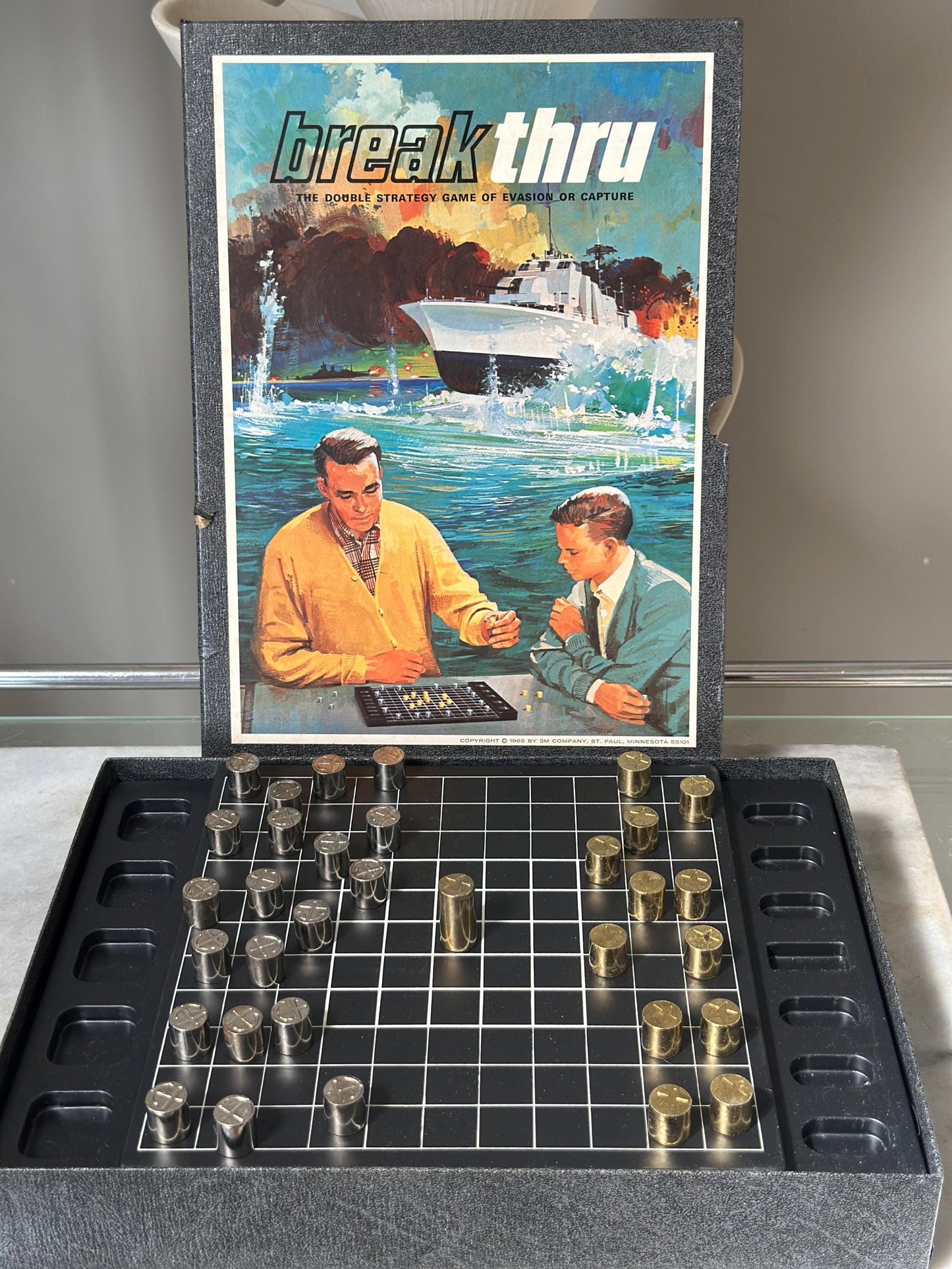 Vintage 1965 Breakthru Double Strategy Game | 3M Bookshelf Series Board Game | Complete Mid-Century Classic